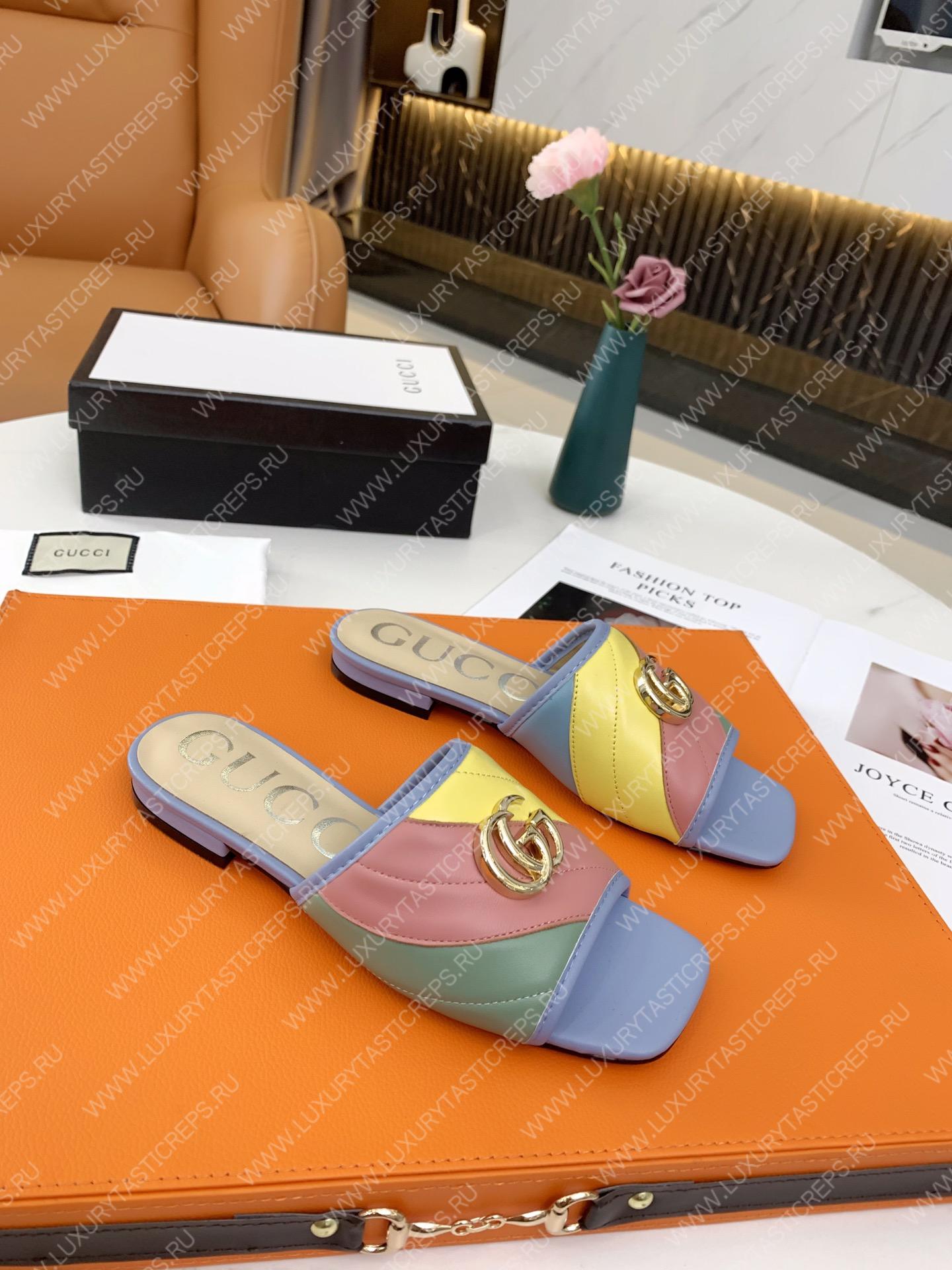 G*u*i double g rainbow mules multicolour 15425109