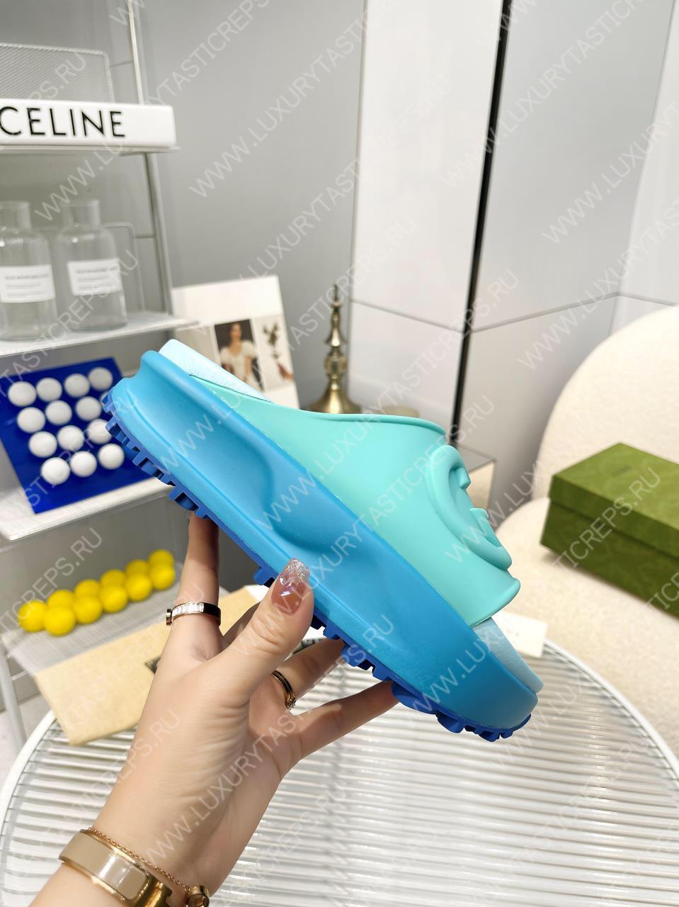 G*u*i slide sandal turquoise 692845