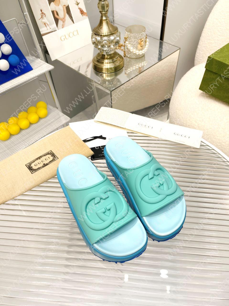 G*u*i slide sandal turquoise 692845