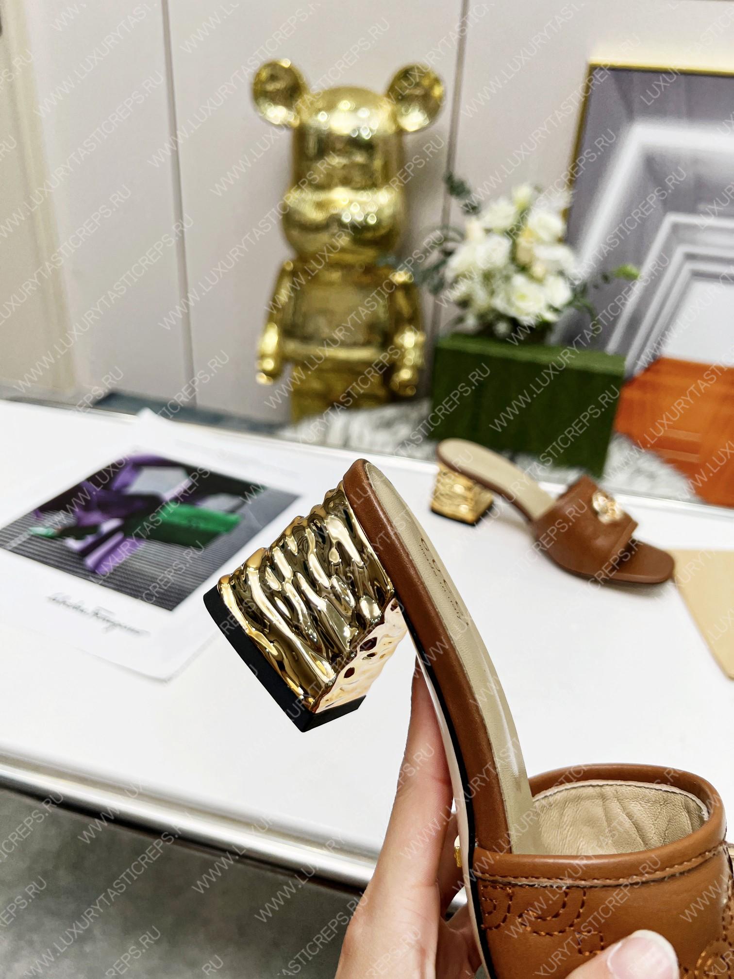 G*u*i interlocking g sandal brown 694450