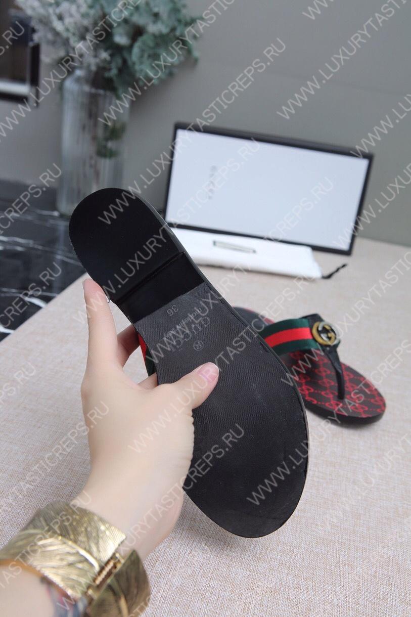 G*u*i gg web sandals black kaki/red 612138