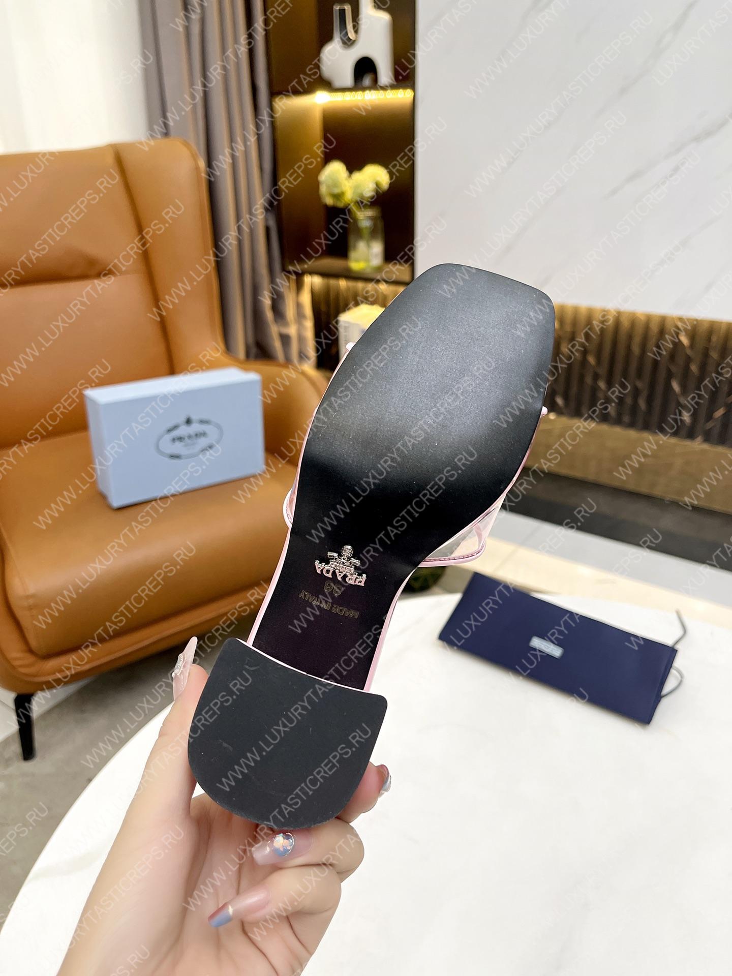 Pra*a plexiglas and patent leather sandals pink 1xx644