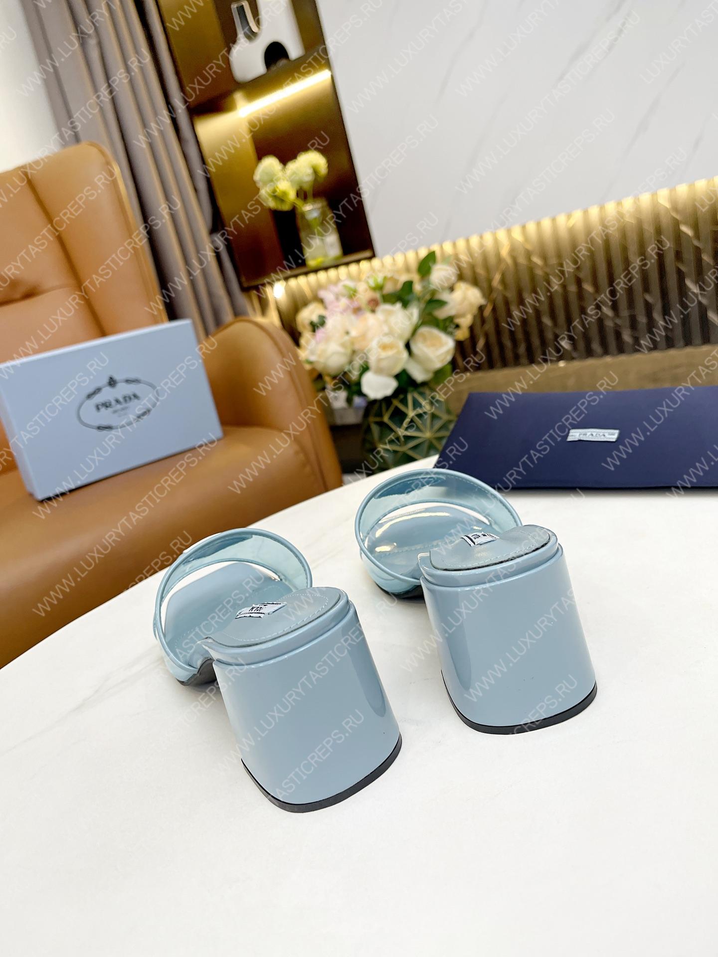 Pra*a plexiglas and patent leather light blue 1xx644