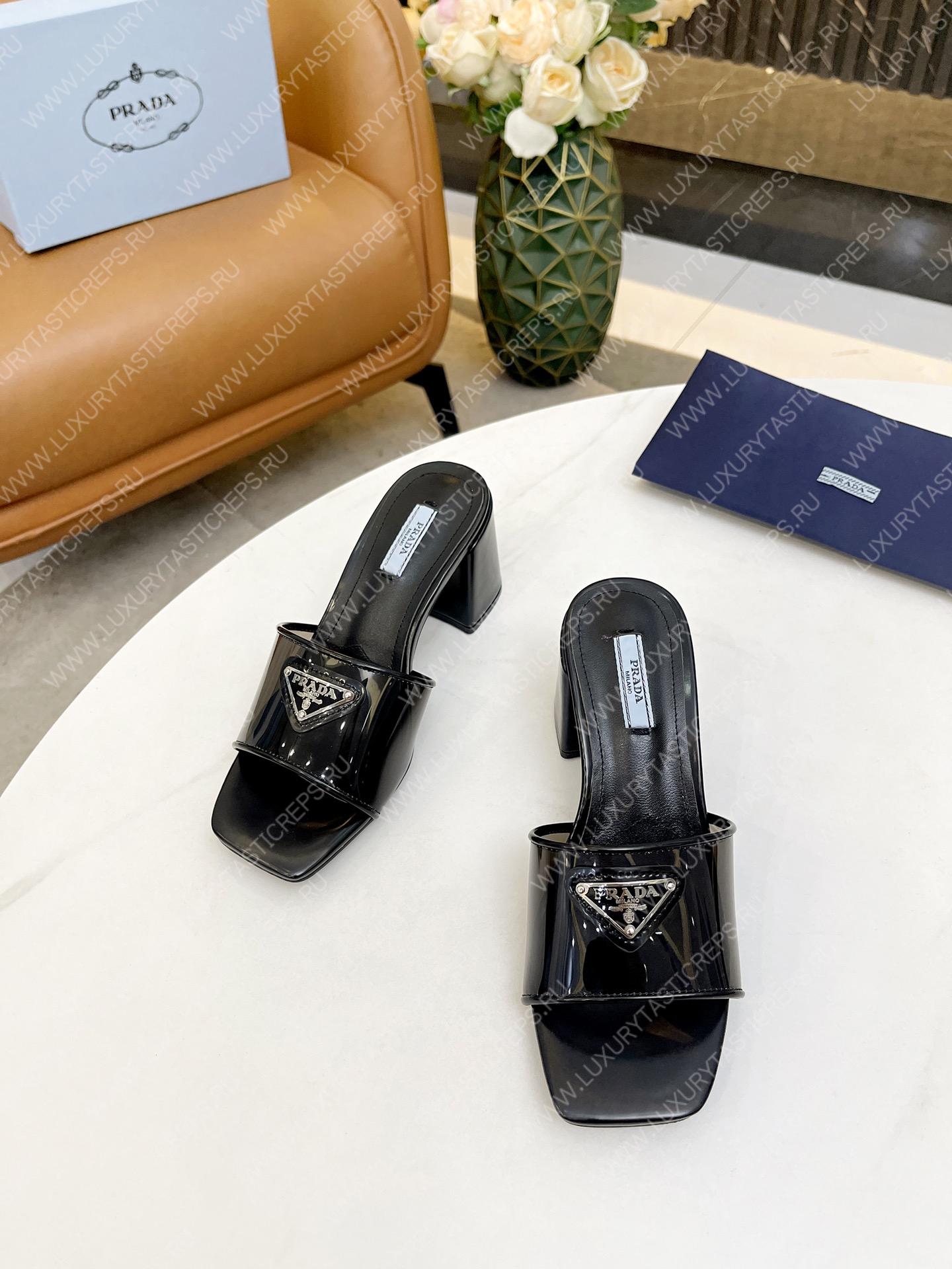 Pra*a plexiglas and patent leather black 1xx666