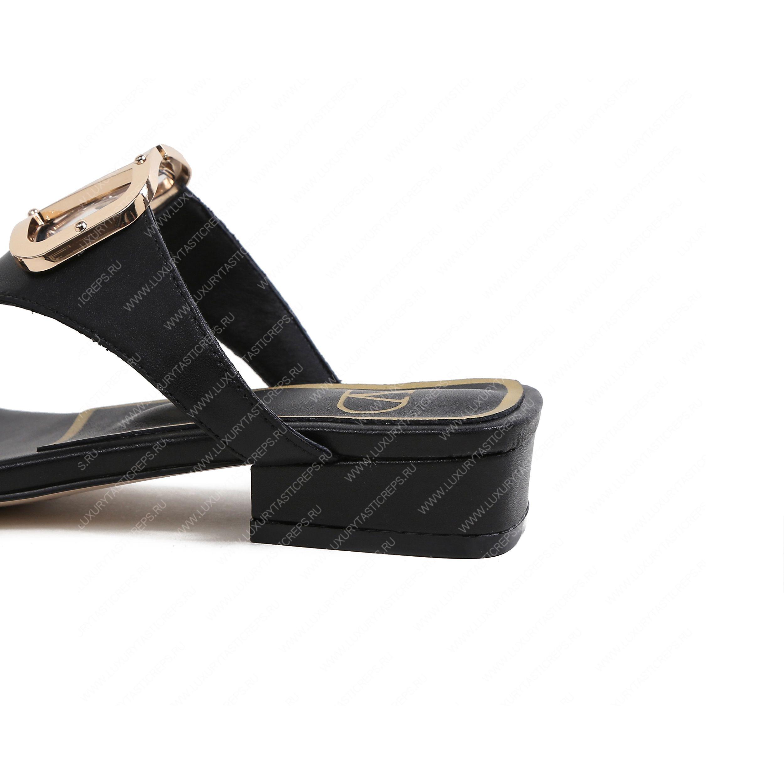 VALENTINO VLOGO SIGNATURE FLAT SANDAL BLACK WS0M21HWS_0CR