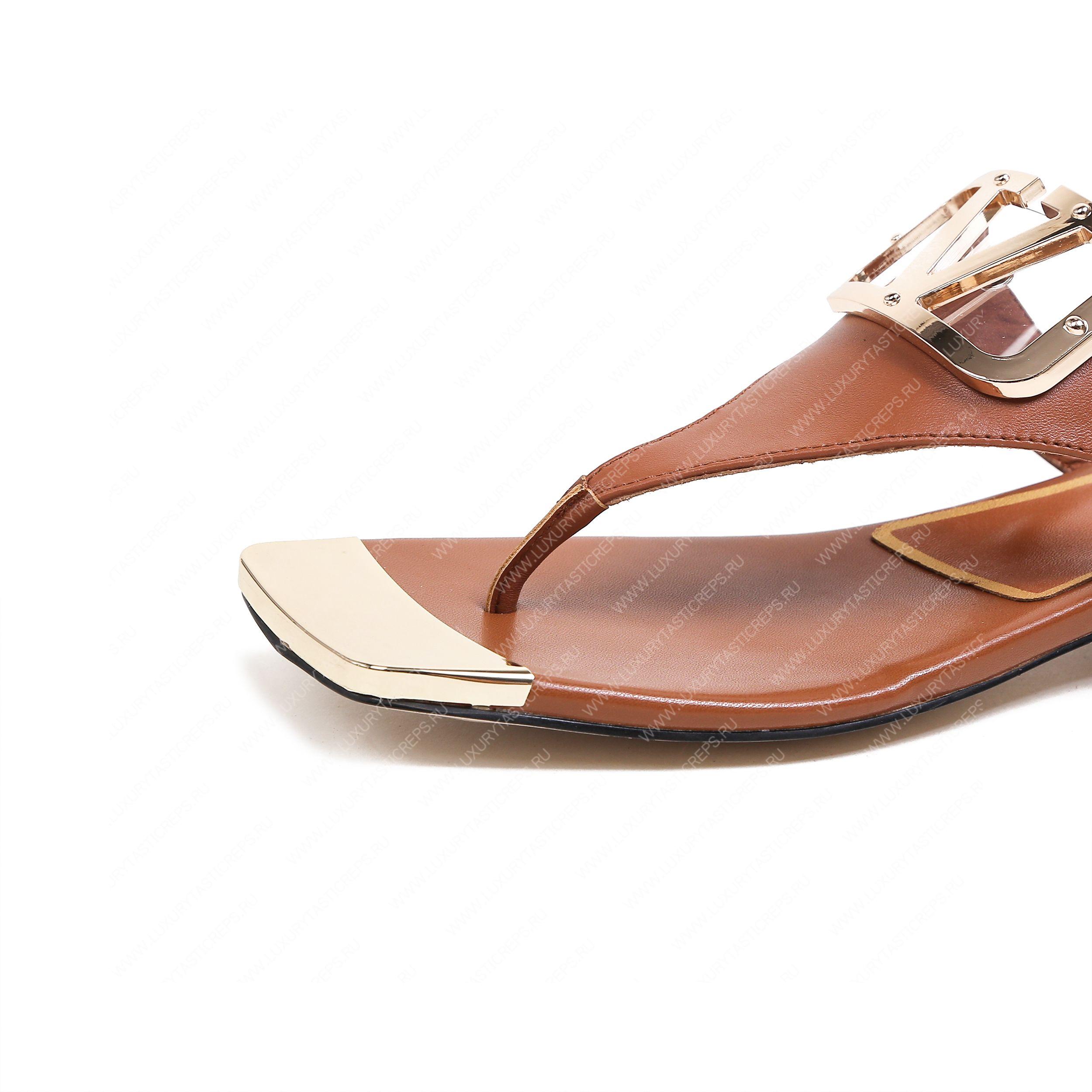 VALENTINO VLOGO SIGNATURE FLAT SANDAL BROWN WS0M21HWS_0CR