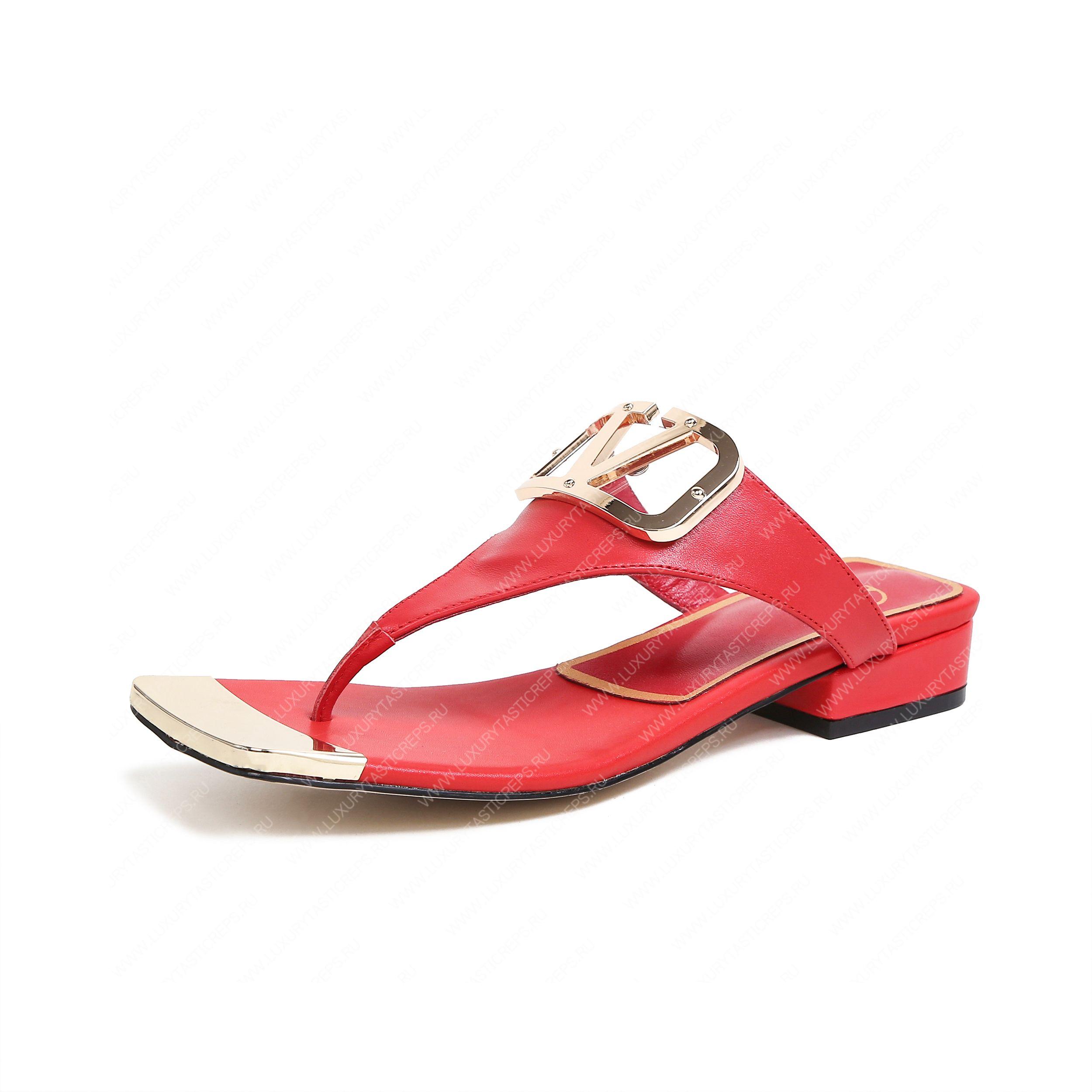 VALENTINO VLOGO SIGNATURE FLAT SANDAL RED WS0M21HWS_0CR