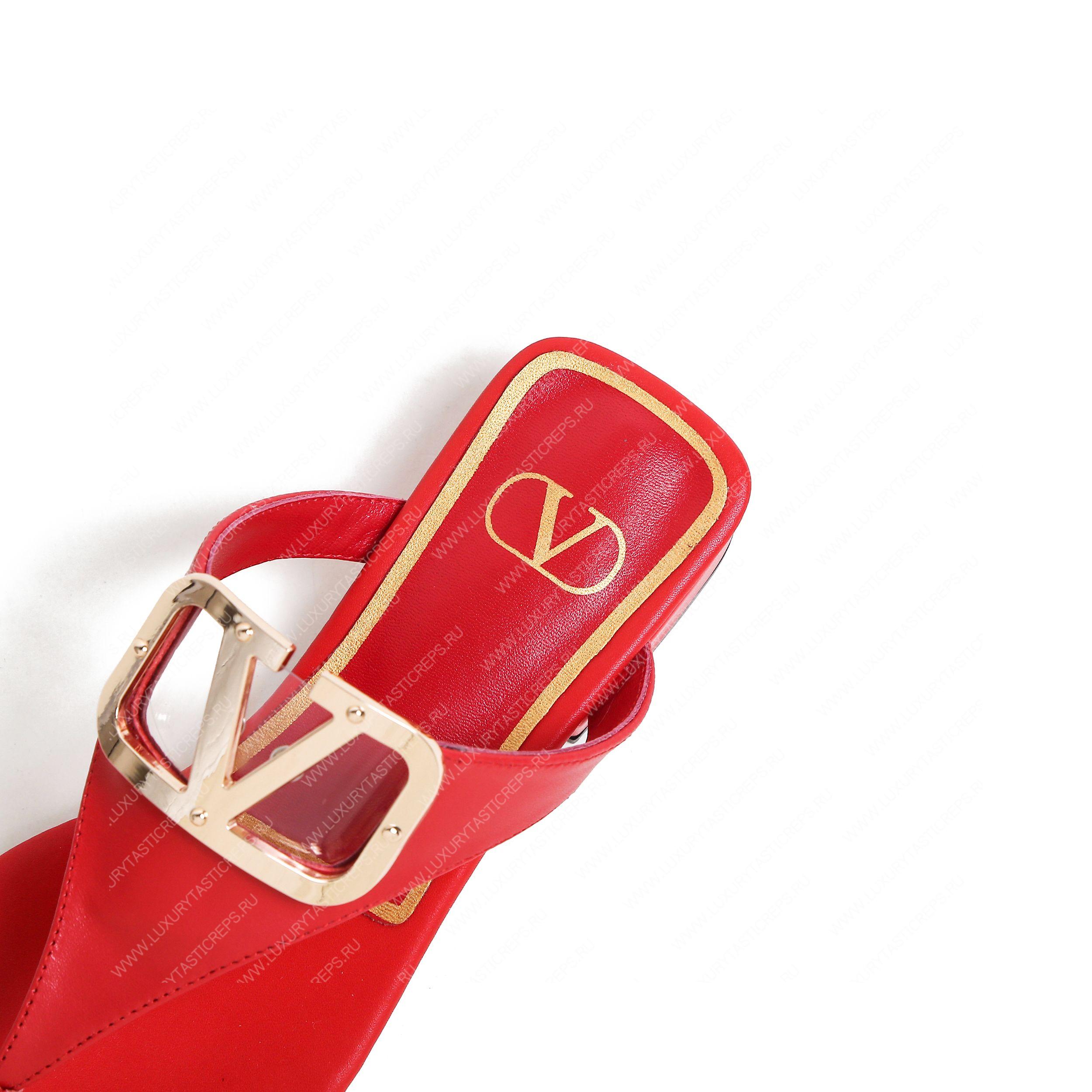 VALENTINO VLOGO SIGNATURE FLAT SANDAL RED WS0M21HWS_0CR