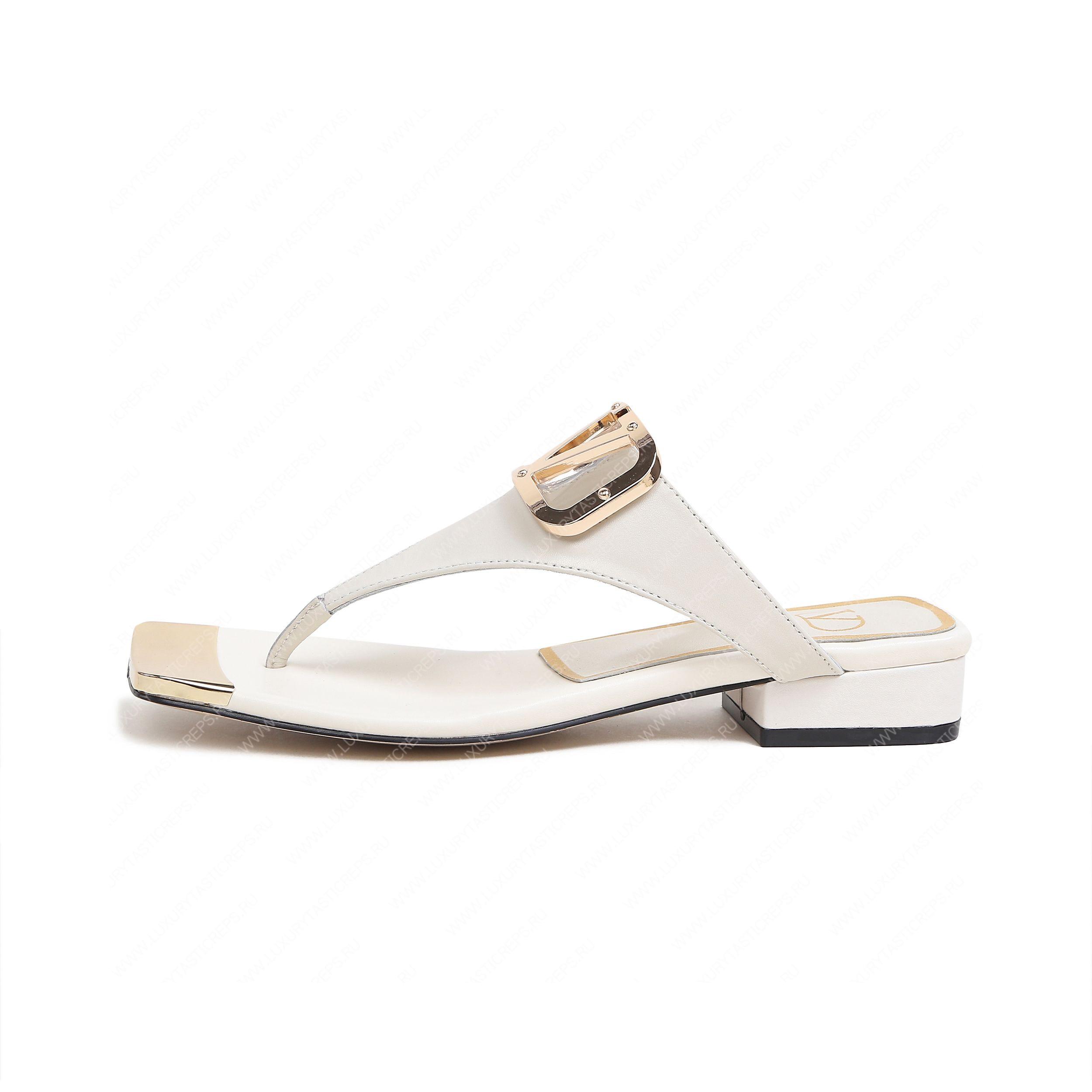 VALENTINO VLOGO SIGNATURE FLAT SANDAL WHITE WS0M21HWS_0CR