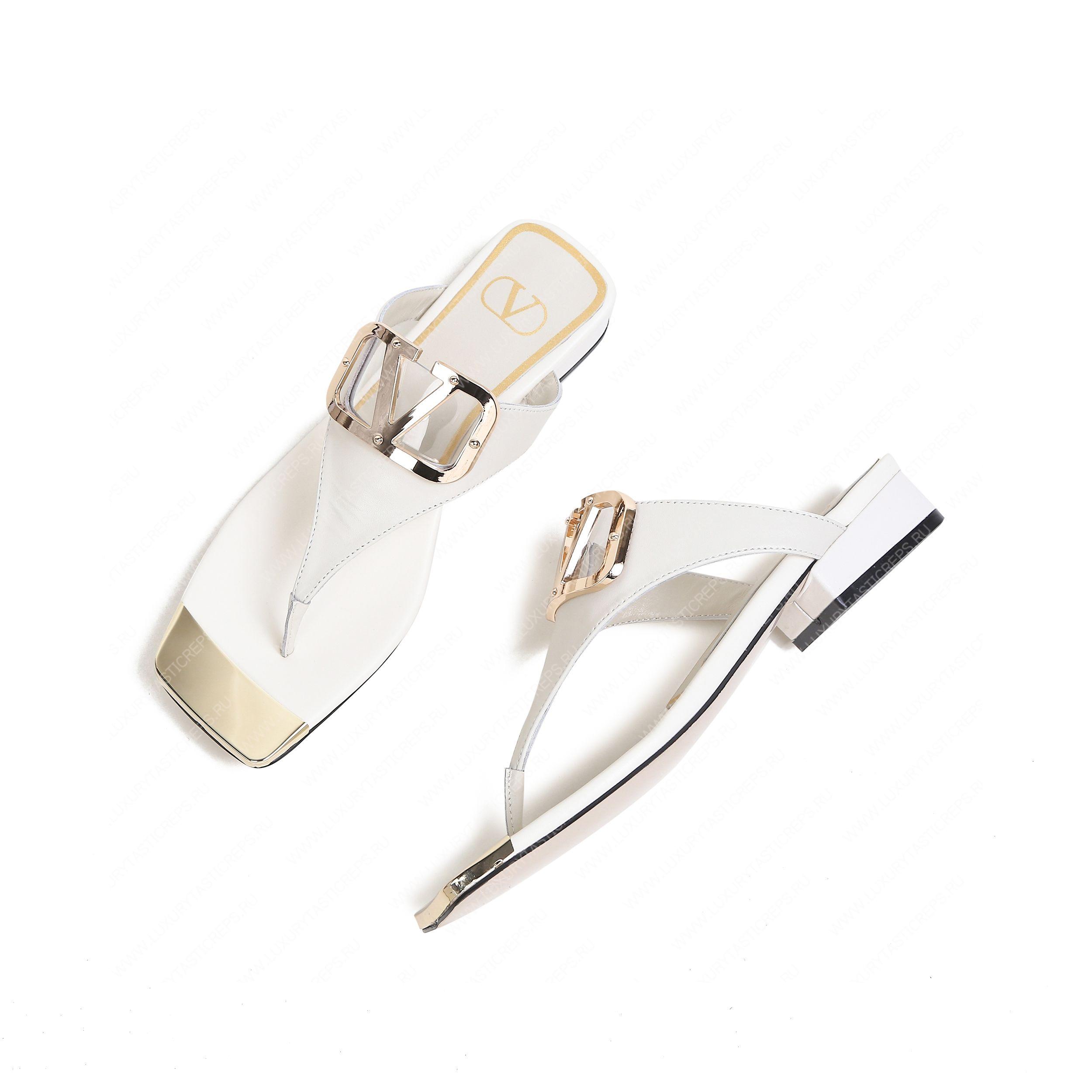 VALENTINO VLOGO SIGNATURE FLAT SANDAL WHITE WS0M21HWS_0CR