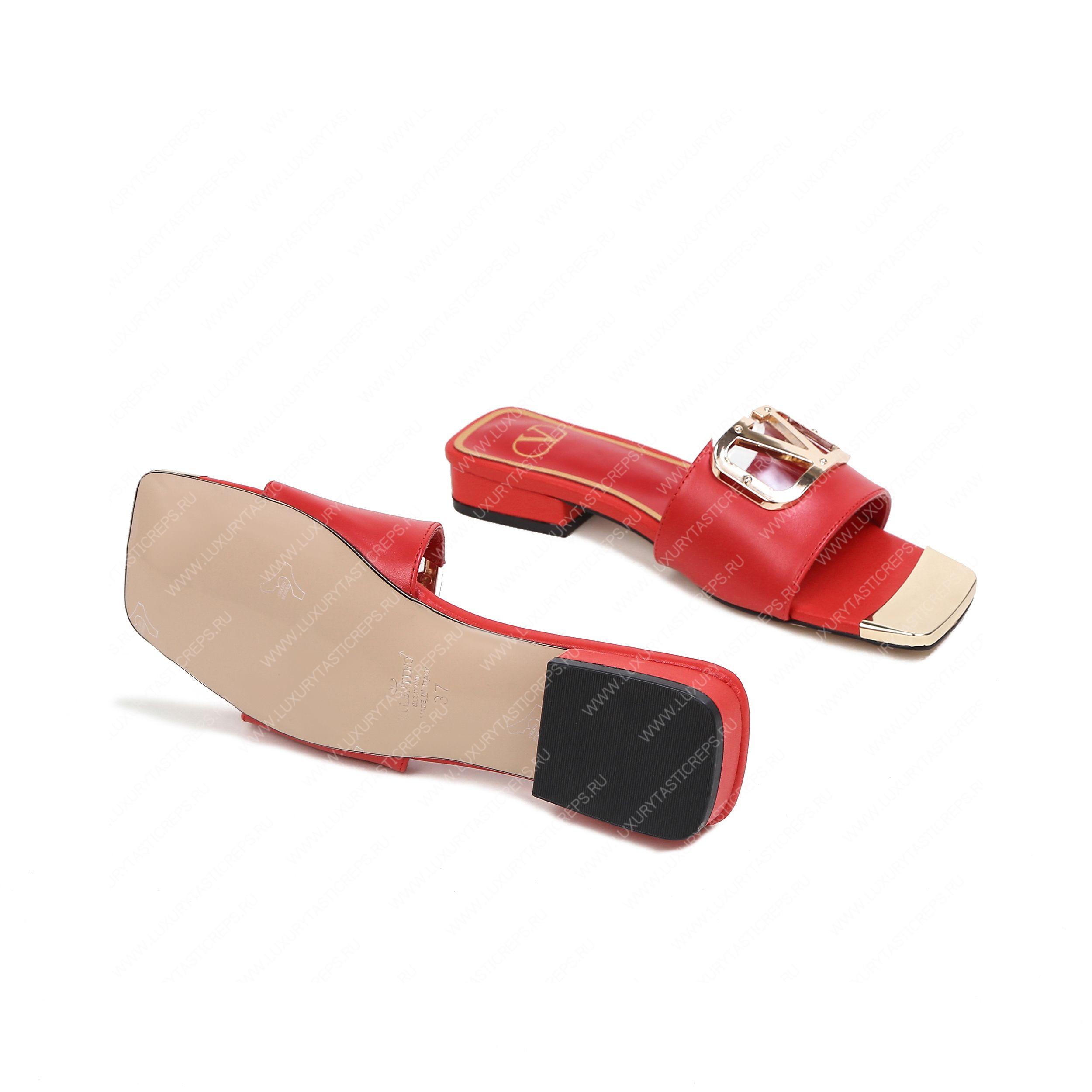 VALENTINO VLOGO SIGNATURE SLIDE SANDAL RED ZW2S0M21HWS0CR
