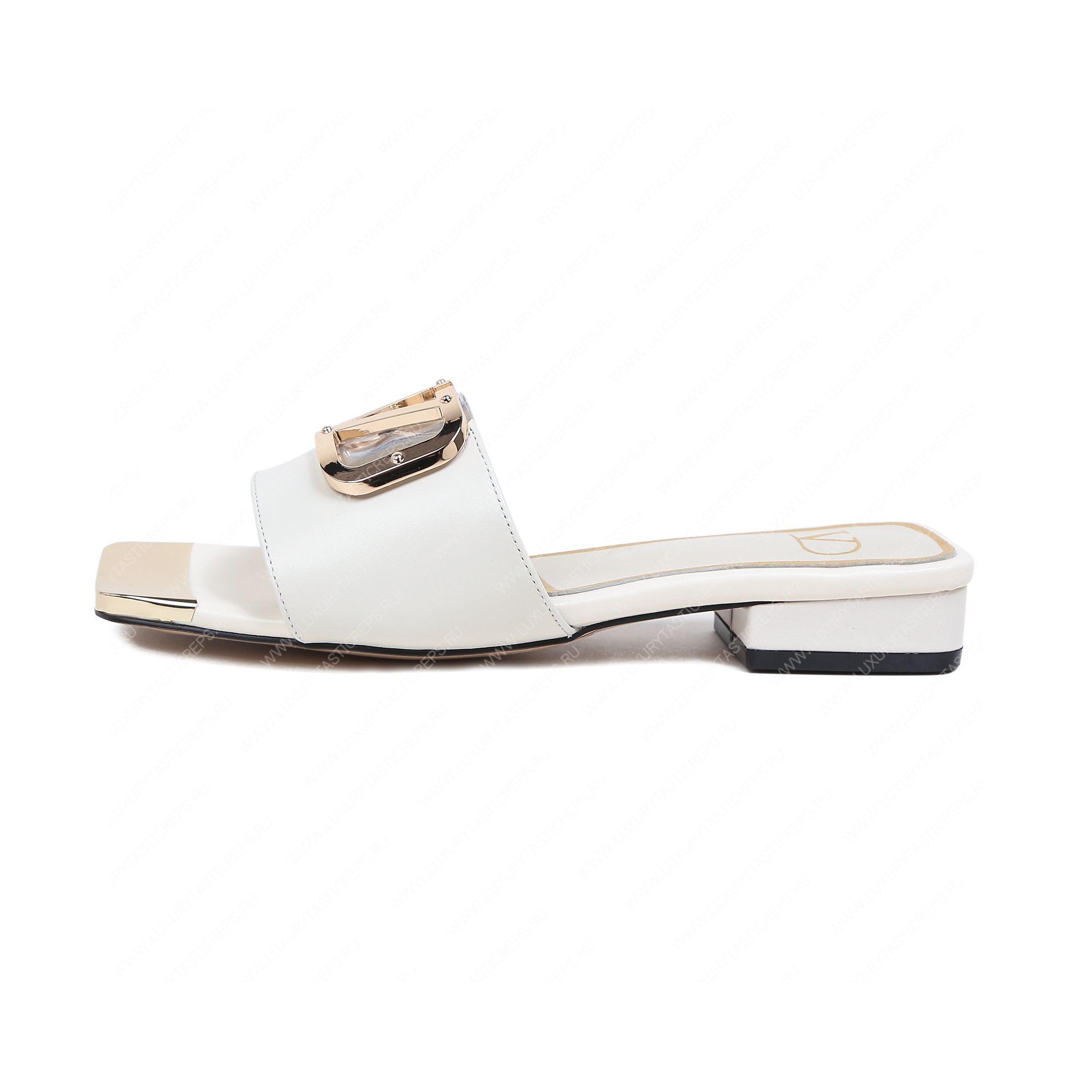 VALENTINO VLOGO SIGNATURE SLIDE SANDAL WHITE ZW2S0M21HWS0CR