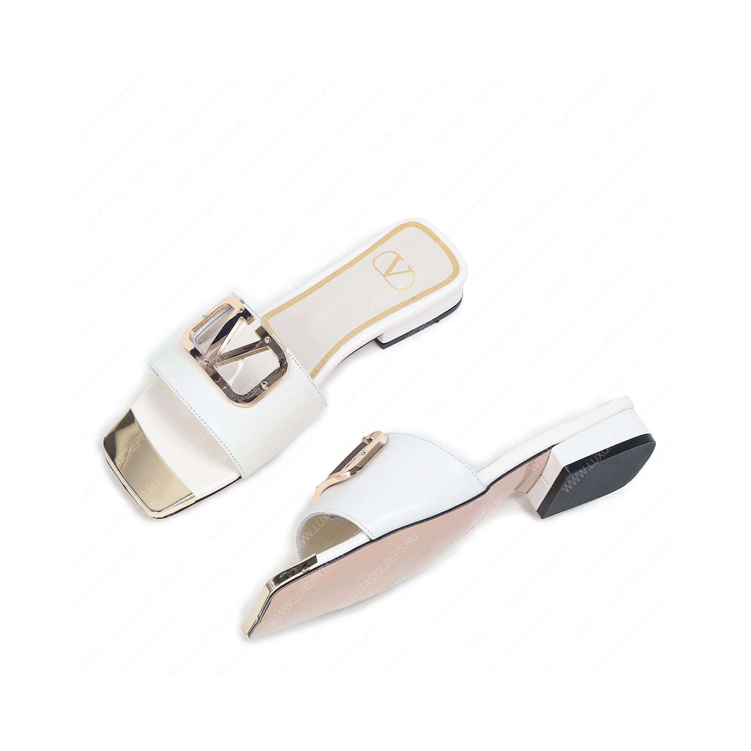 VALENTINO VLOGO SIGNATURE SLIDE SANDAL WHITE ZW2S0M21HWS0CR