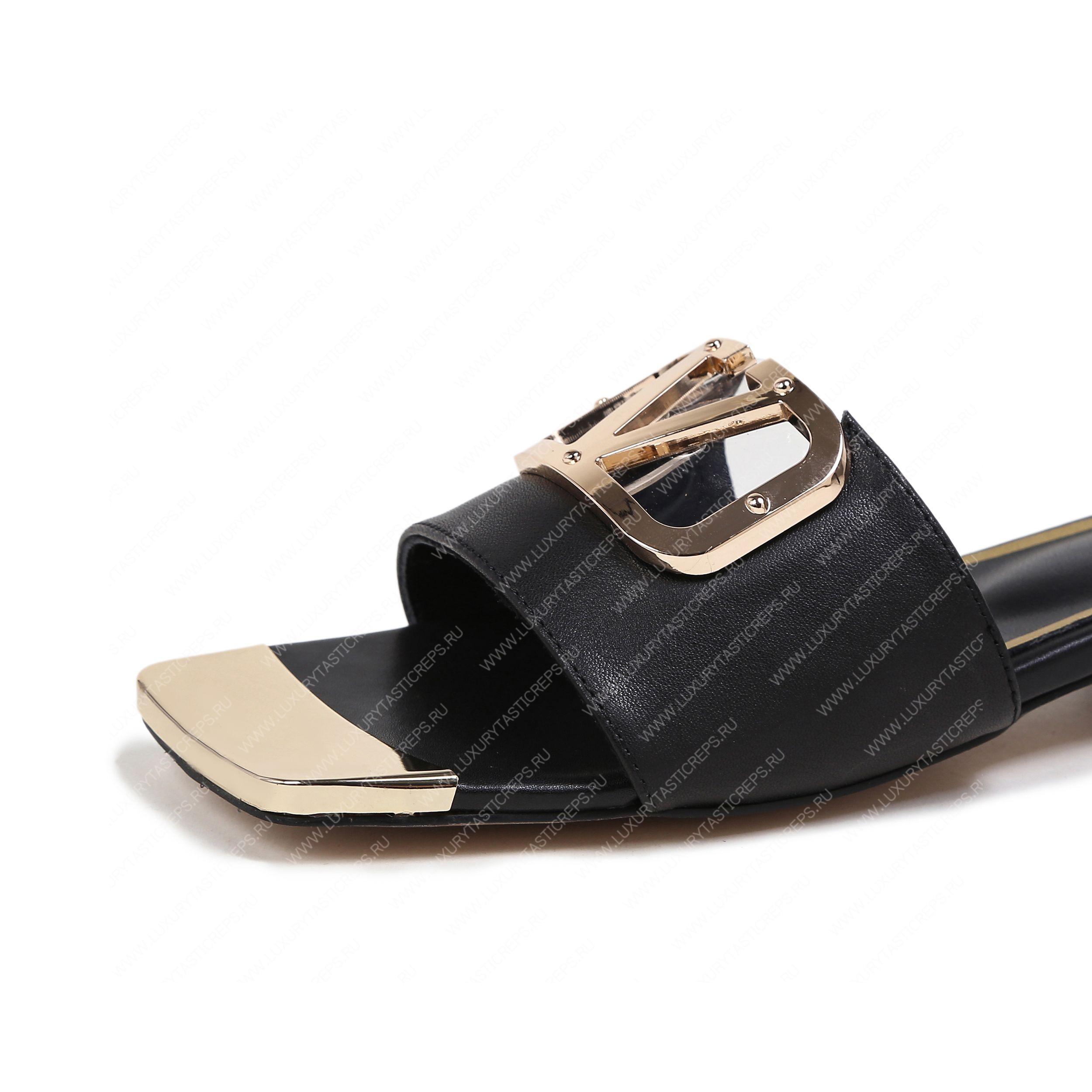 VALENTINO VLOGO SIGNATURE SLIDE SANDAL BLACK ZW2S0M21HWS0CR