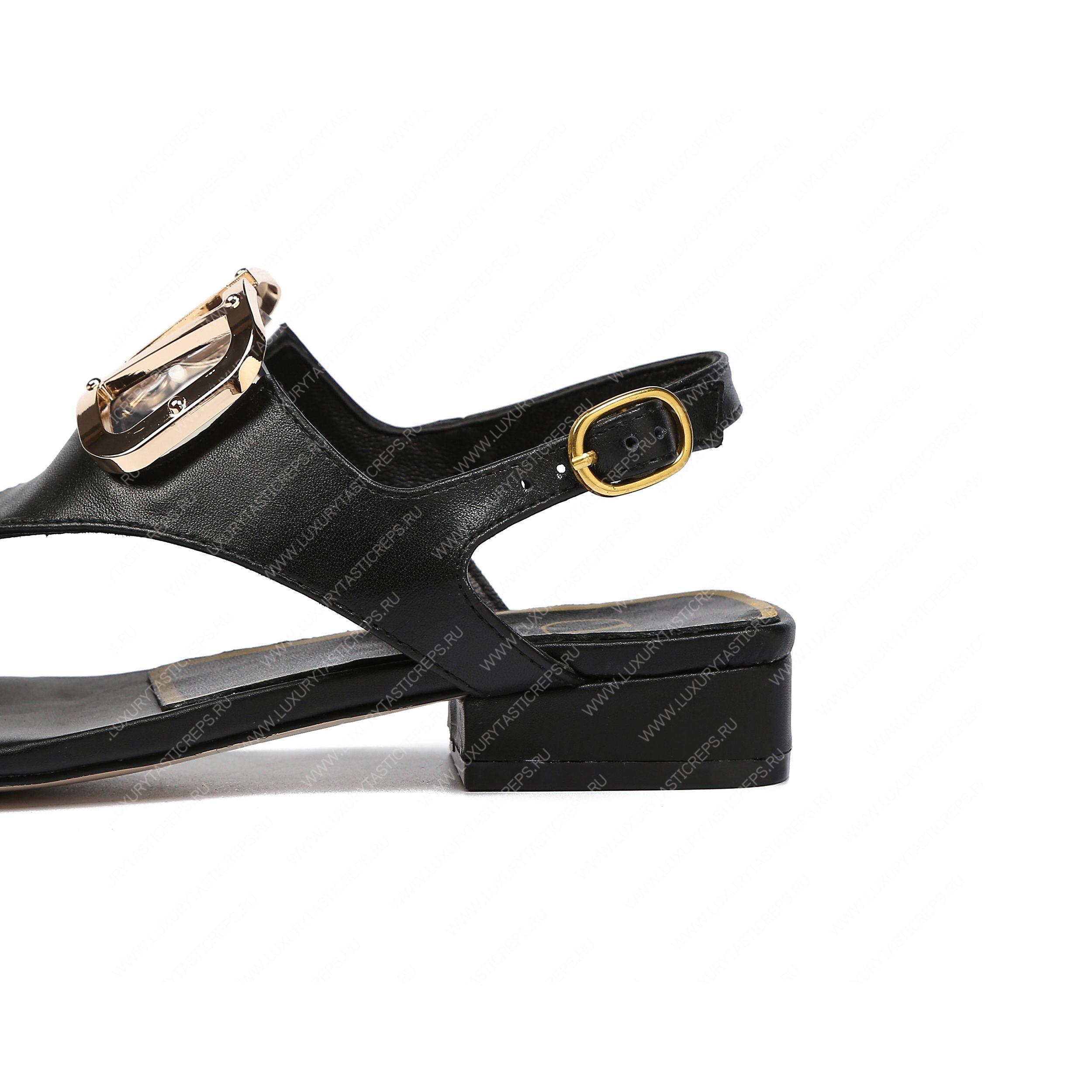 VALENTINO VLOGO SIGNATURE FLAT THONG SANDAL BLACK WS0EA7RZR_HG5