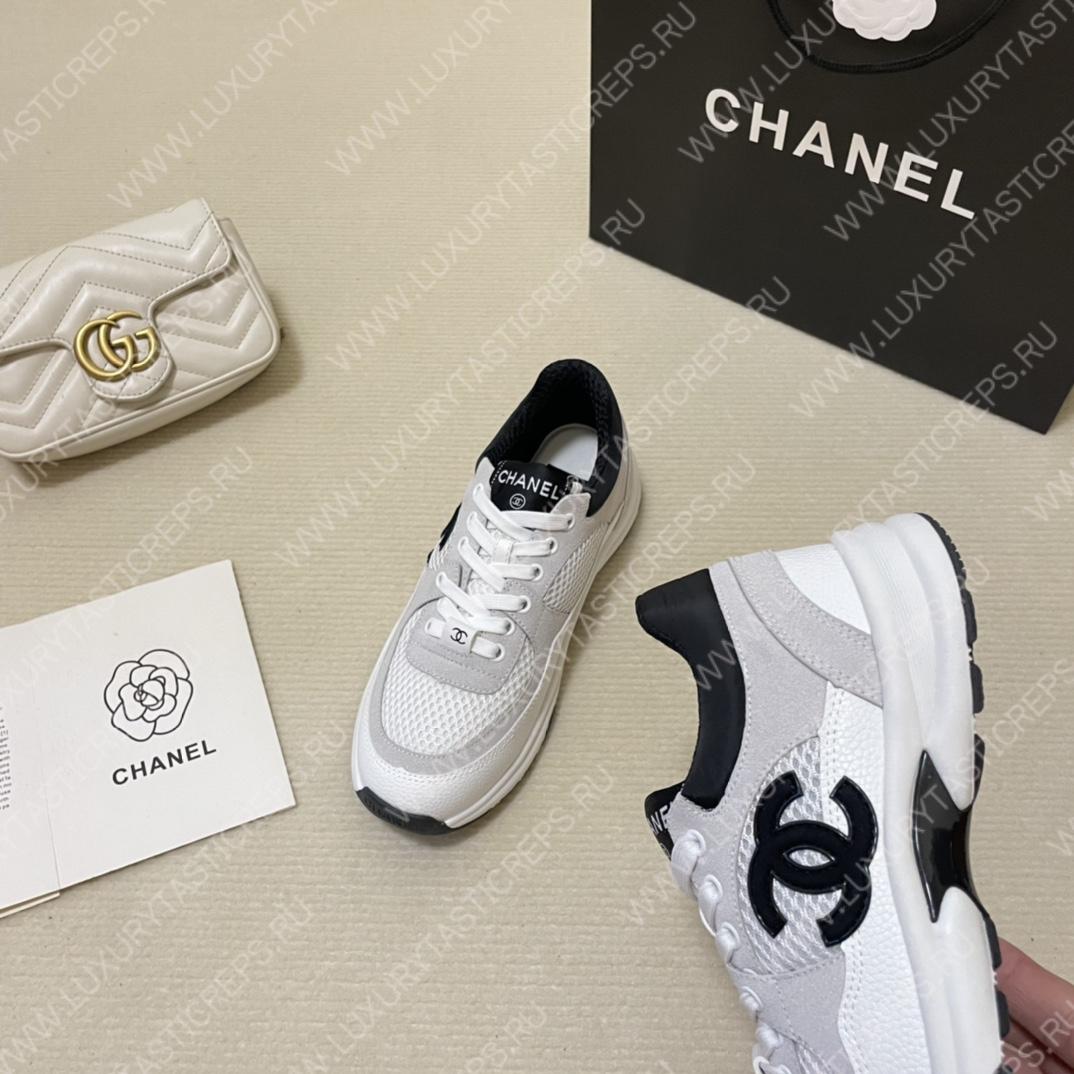 Ch*el sneakers white and light grey g38299