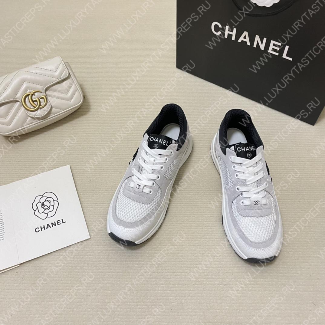 Ch*el sneakers white and light grey g38299