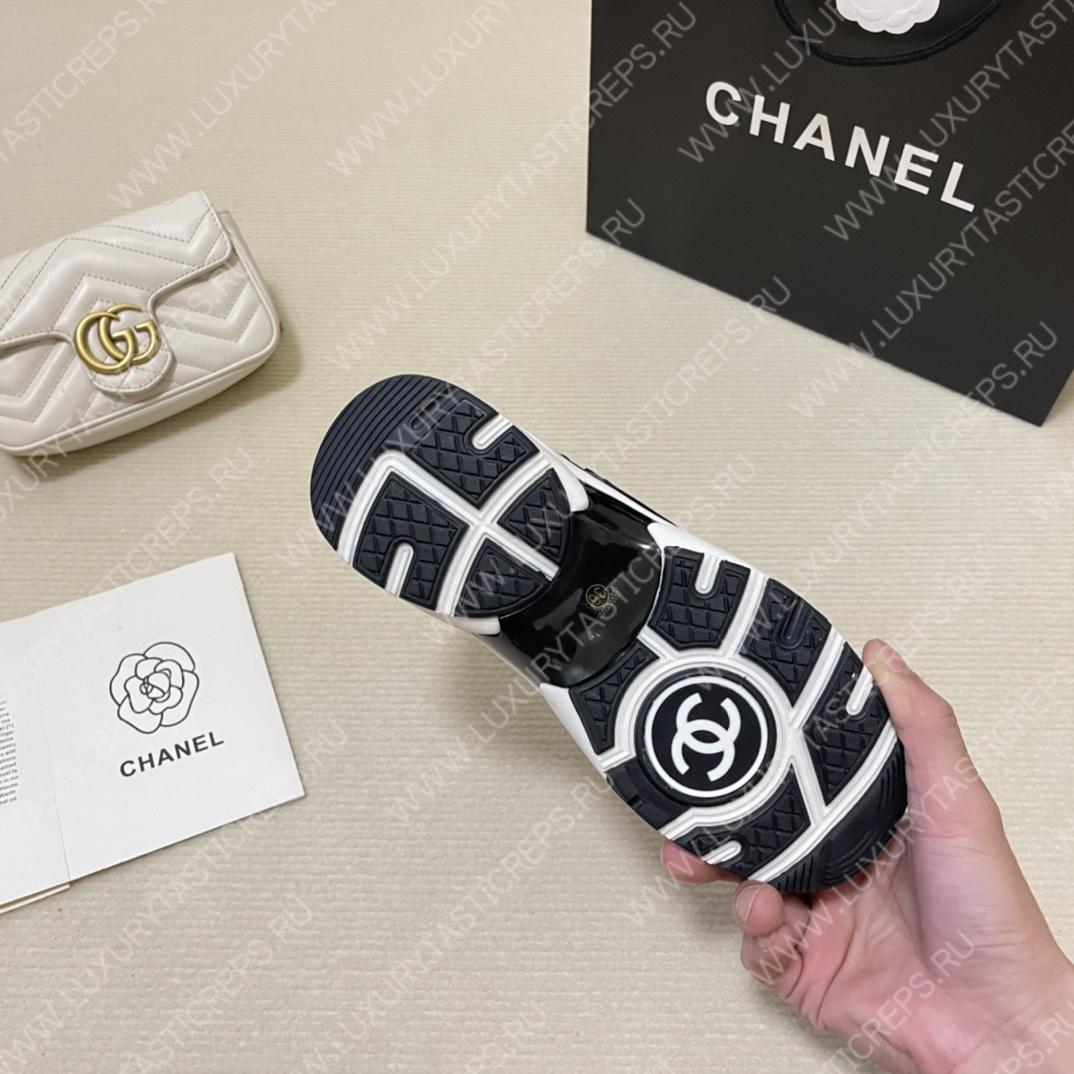 Ch*el sneakers black and white g39230