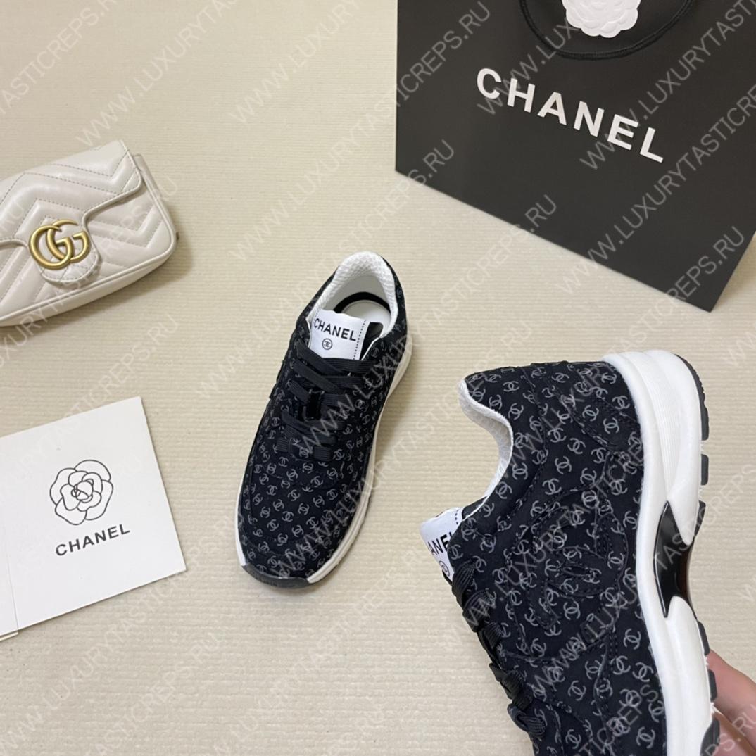 Ch*el sneakers black and white g39230