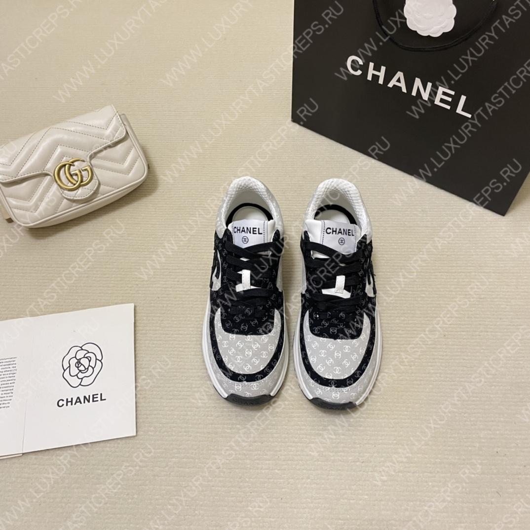 Ch*el women sneakers black and white g39230