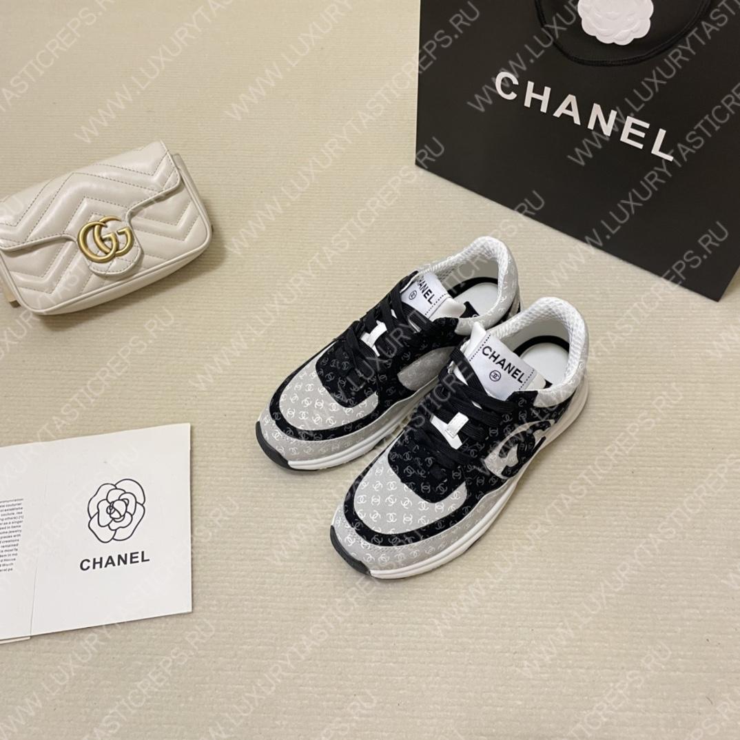 Ch*el women sneakers black and white g39230