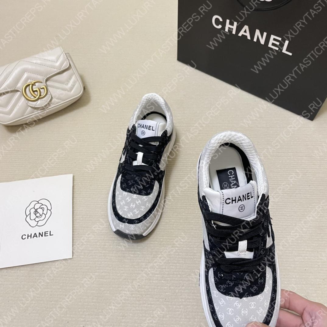 Ch*el women sneakers black and white g39230