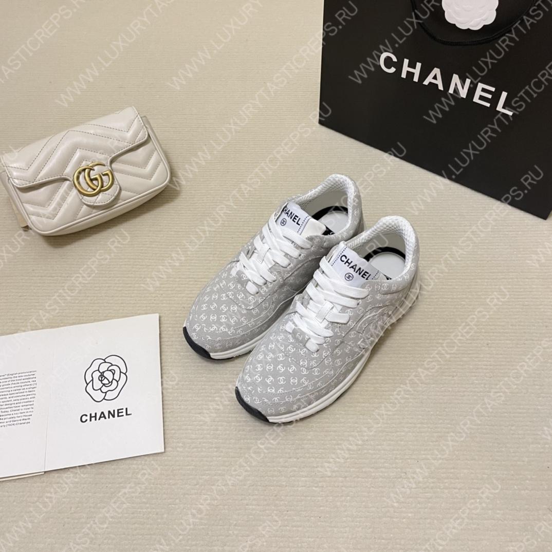 Ch*el sneakers grey and white g39230