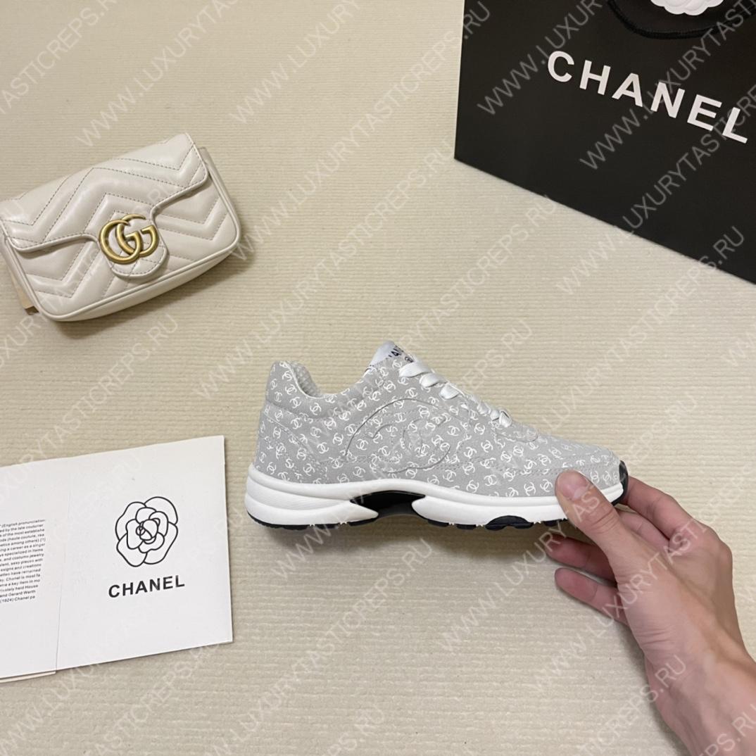 Ch*el sneakers grey and white g39230