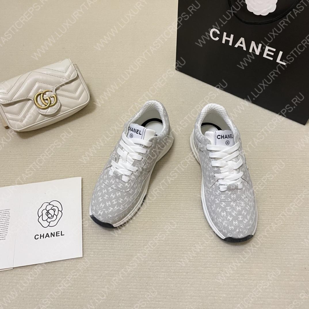 Ch*el sneakers grey and white g39230