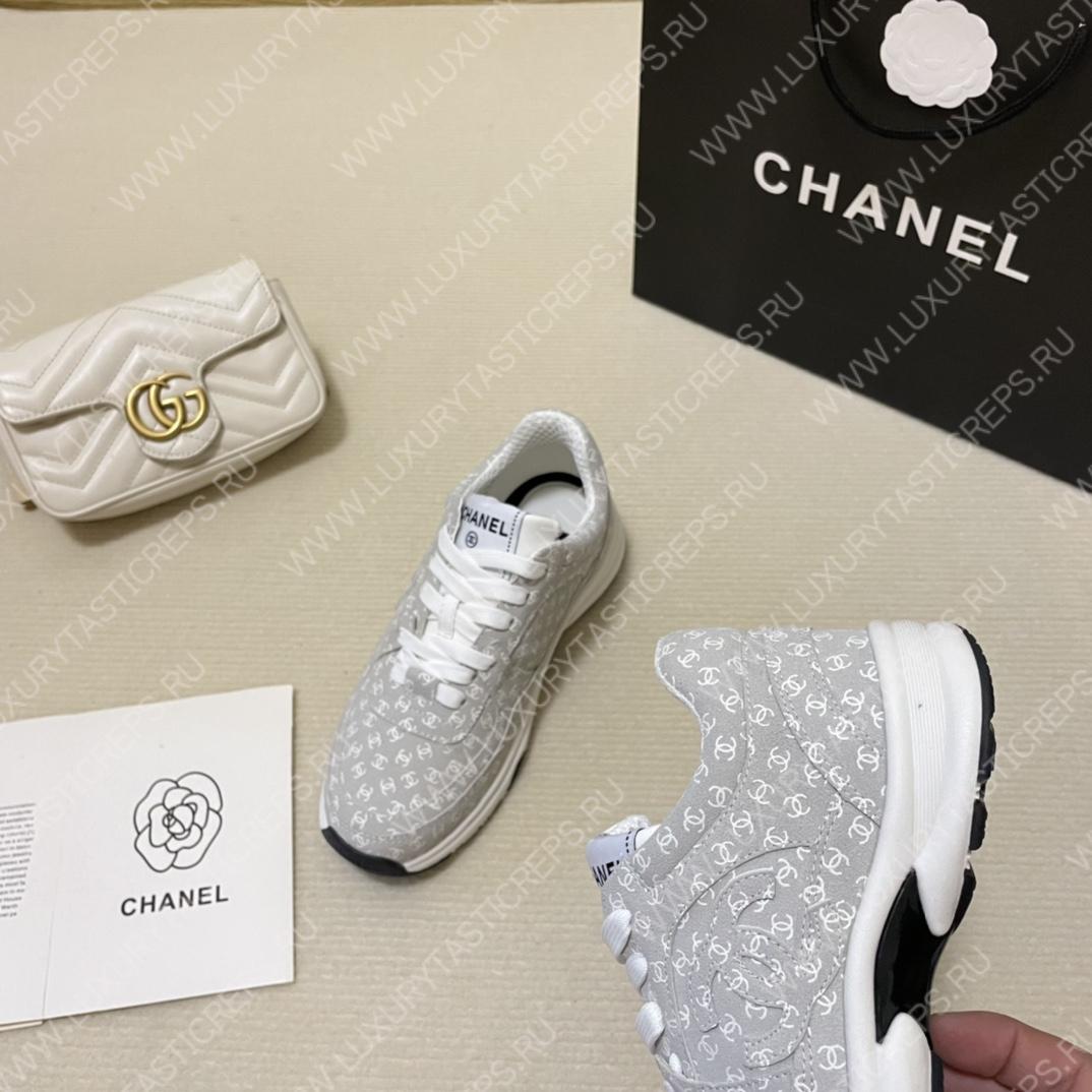 Ch*el sneakers grey and white g39230