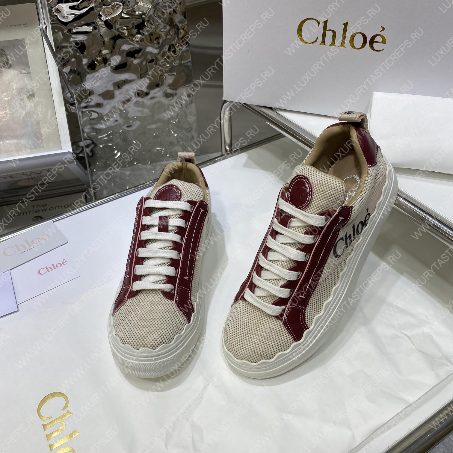 CHLOE LAUREN SNEAKER WHITE & MAROON CHC22U