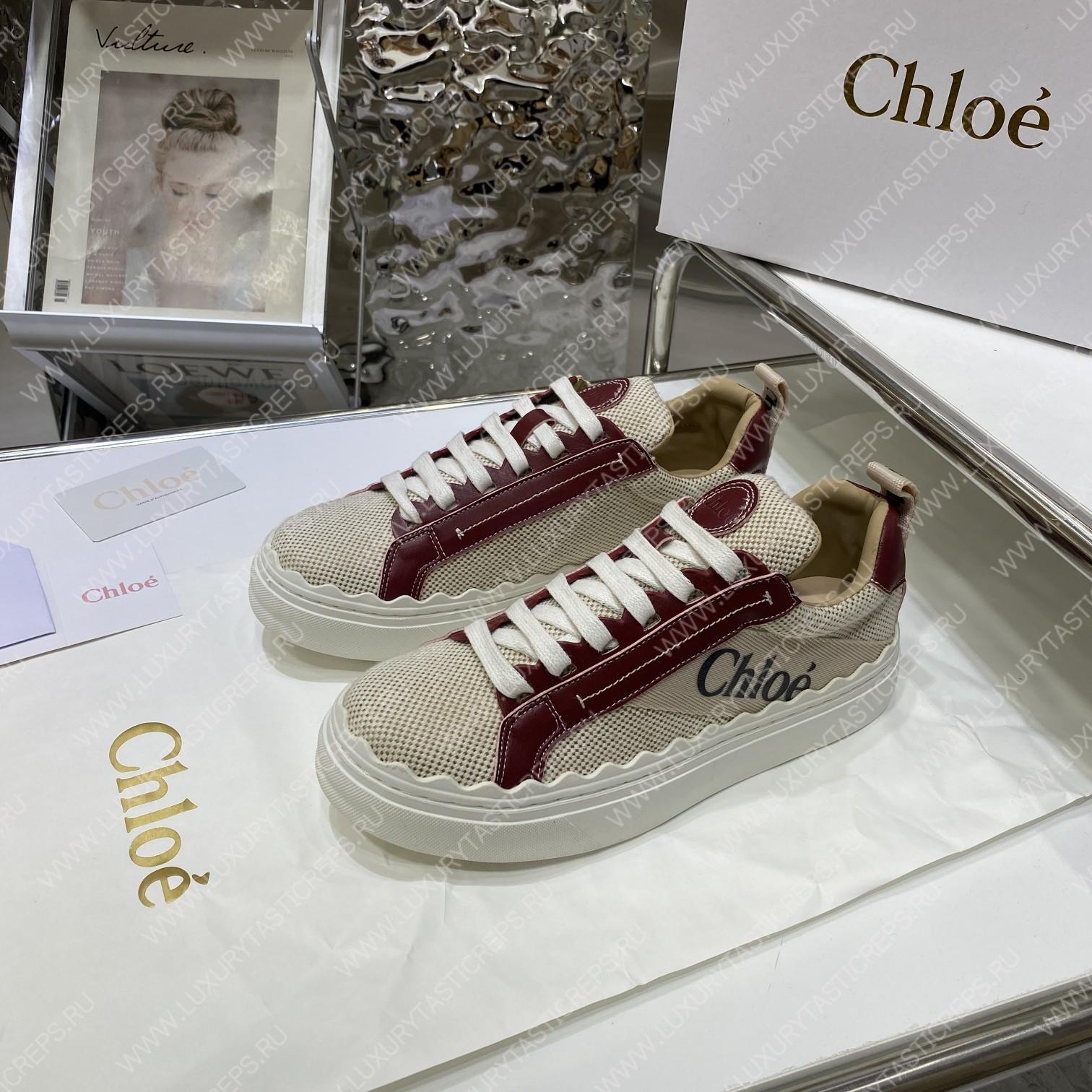 CHLOE LAUREN SNEAKER WHITE & MAROON CHC22U