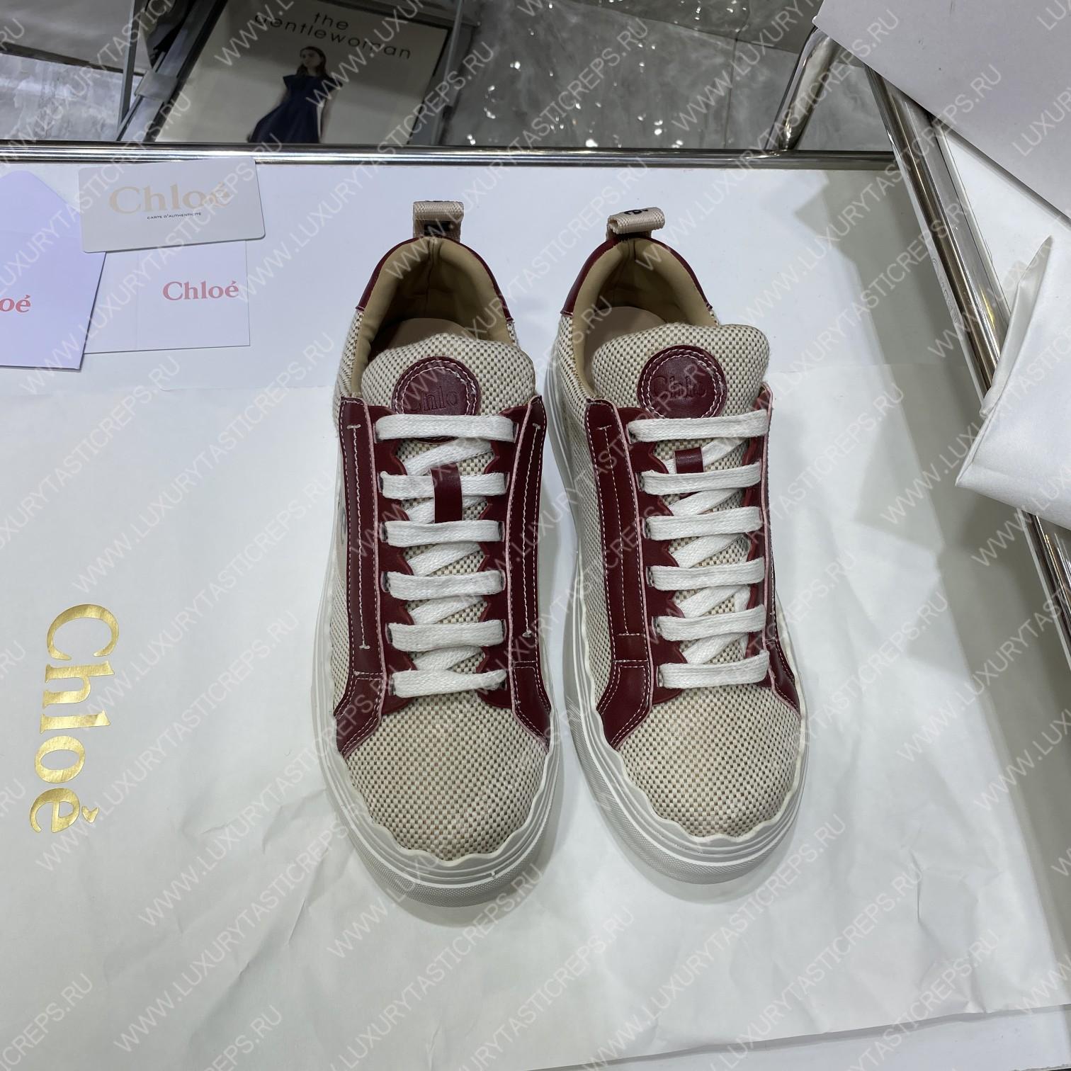 CHLOE LAUREN SNEAKER WHITE & MAROON CHC22U