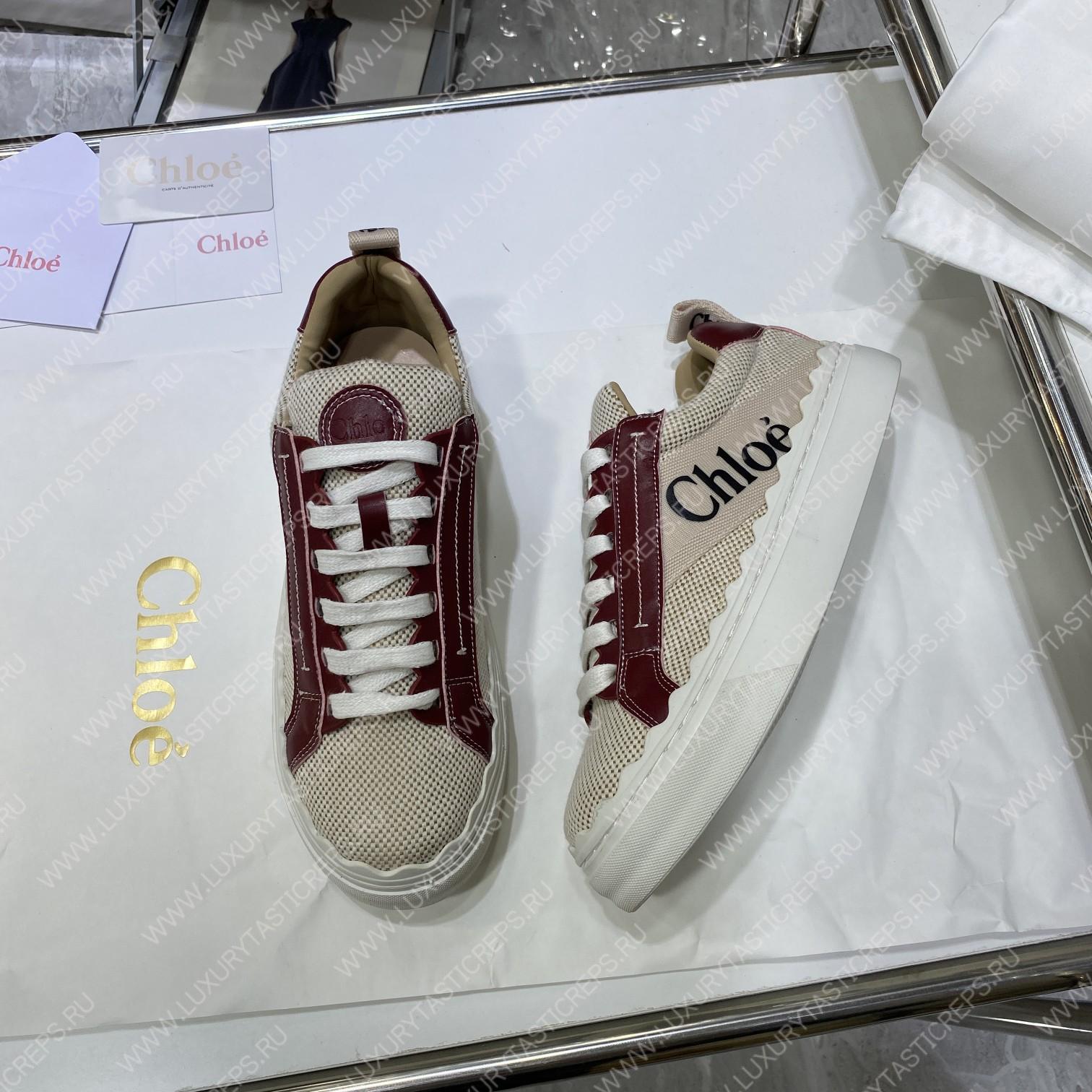 CHLOE LAUREN SNEAKER WHITE & MAROON CHC22U