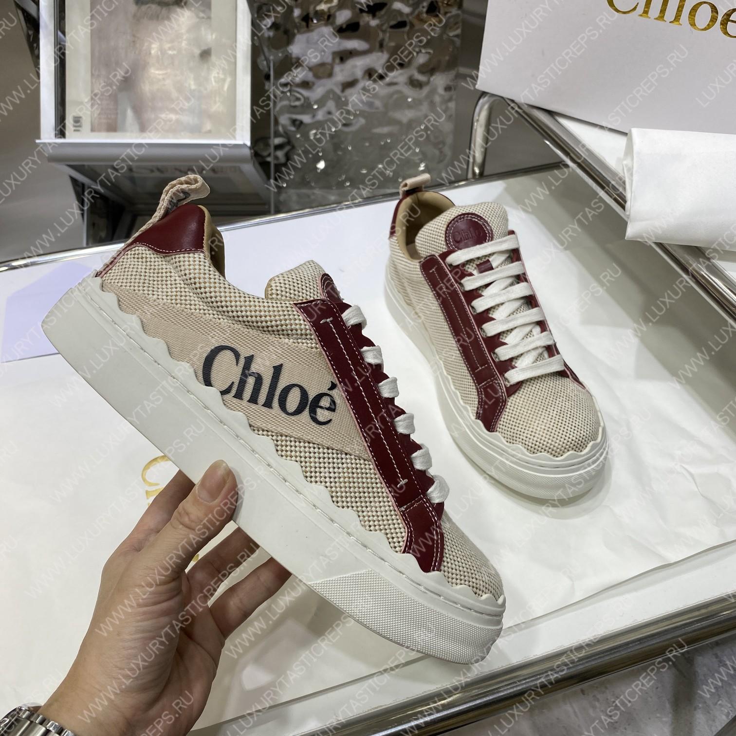 CHLOE LAUREN SNEAKER WHITE & MAROON CHC22U