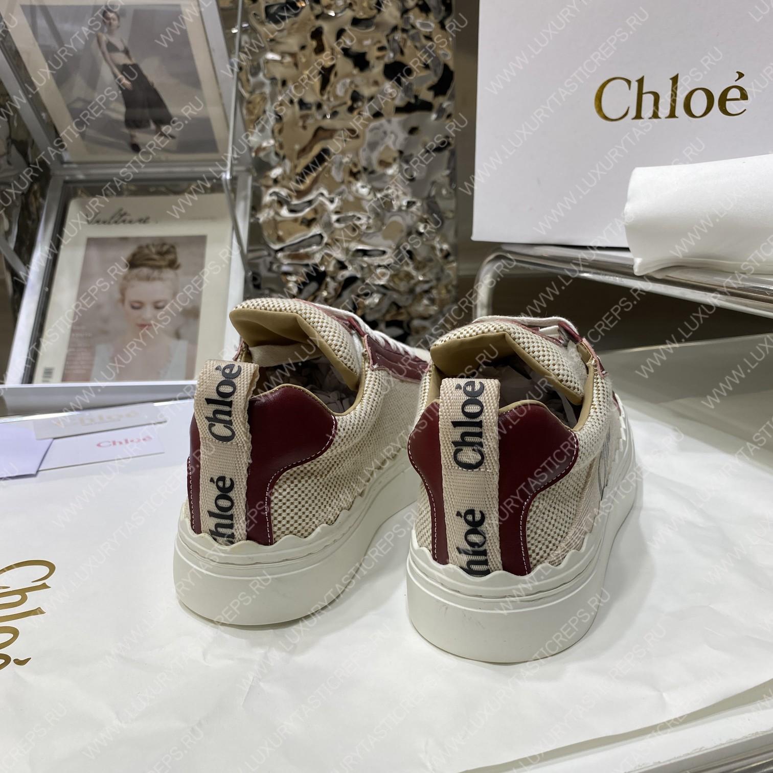 CHLOE LAUREN SNEAKER WHITE & MAROON CHC22U