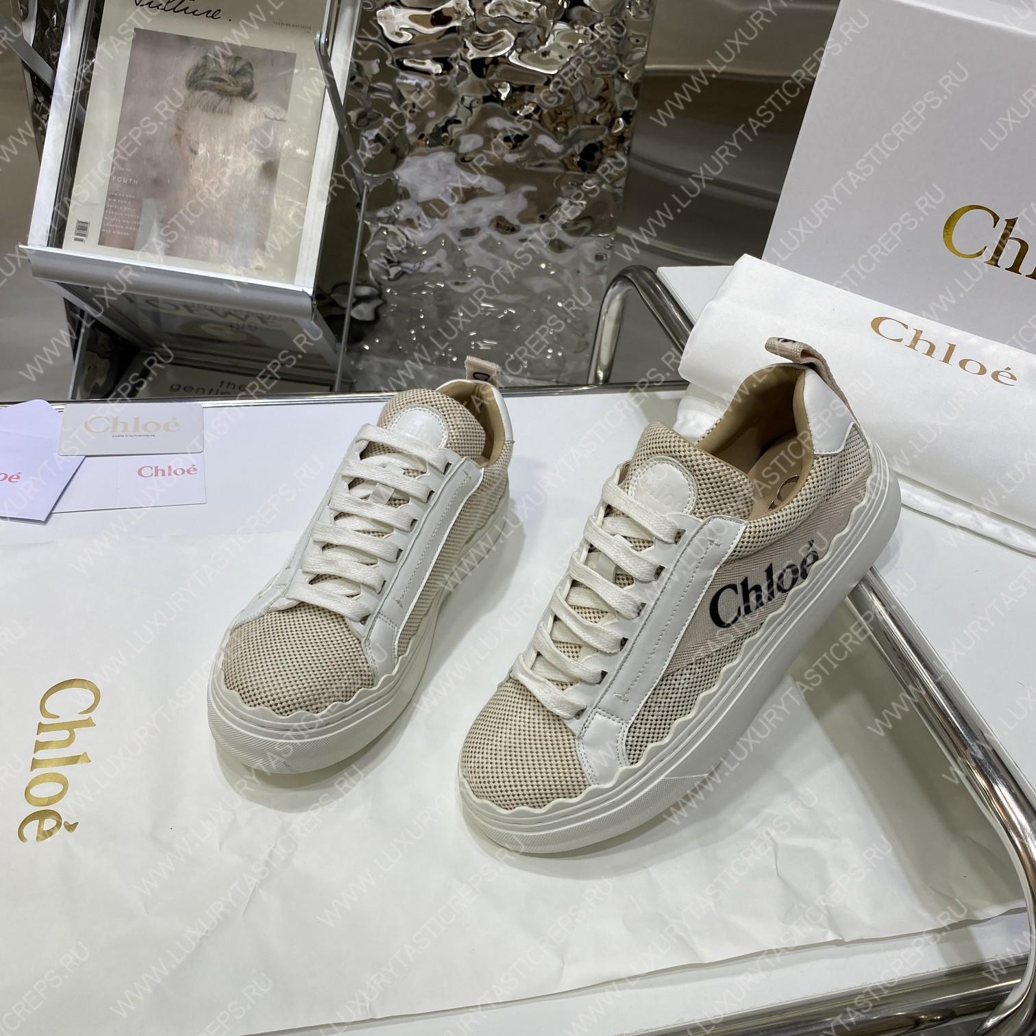 CHLOE LAUREN SNEAKER MILD BEIGE & WHITE CHC22U