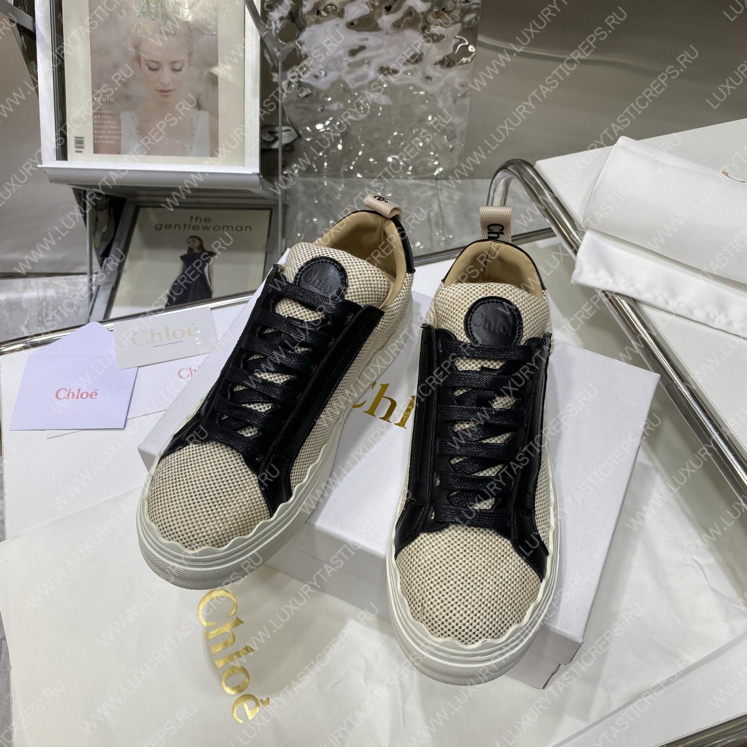 CHLOE LAUREN SNEAKER MILD BEIGE & BLACK CHC22U