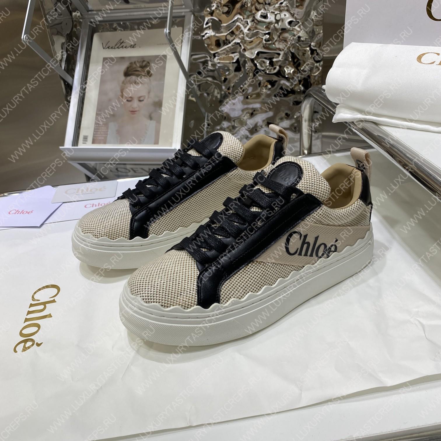 CHLOE LAUREN SNEAKER MILD BEIGE & BLACK CHC22U
