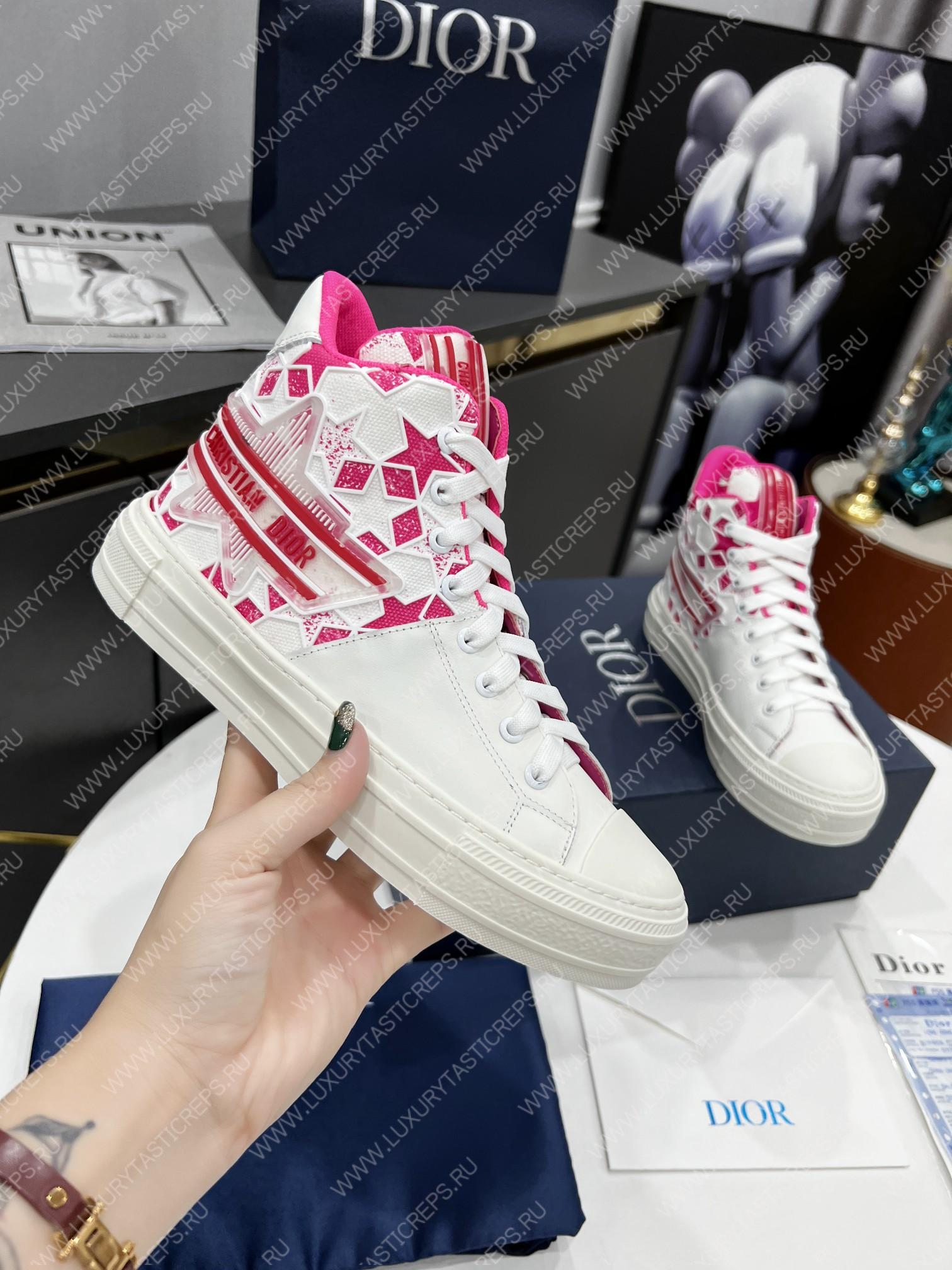 ch**an D*or walk’nD*or sneakers bright pink/white kck330fcc