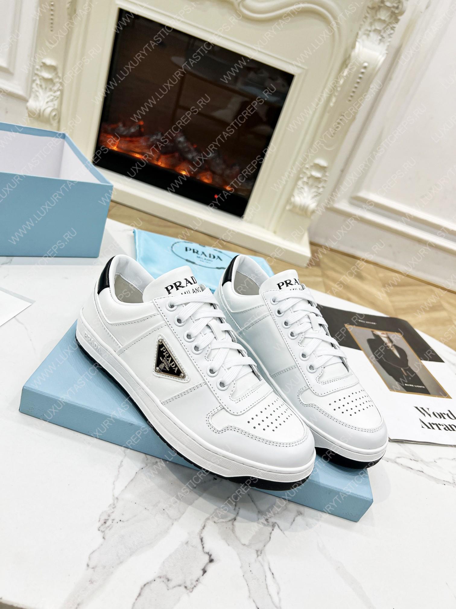 Pra*a downtown leather sneakers white/black 2ee364