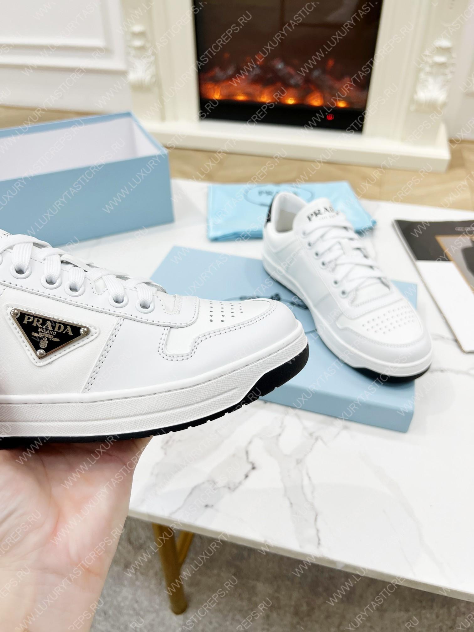 Pra*a downtown leather sneakers white/black 2ee364