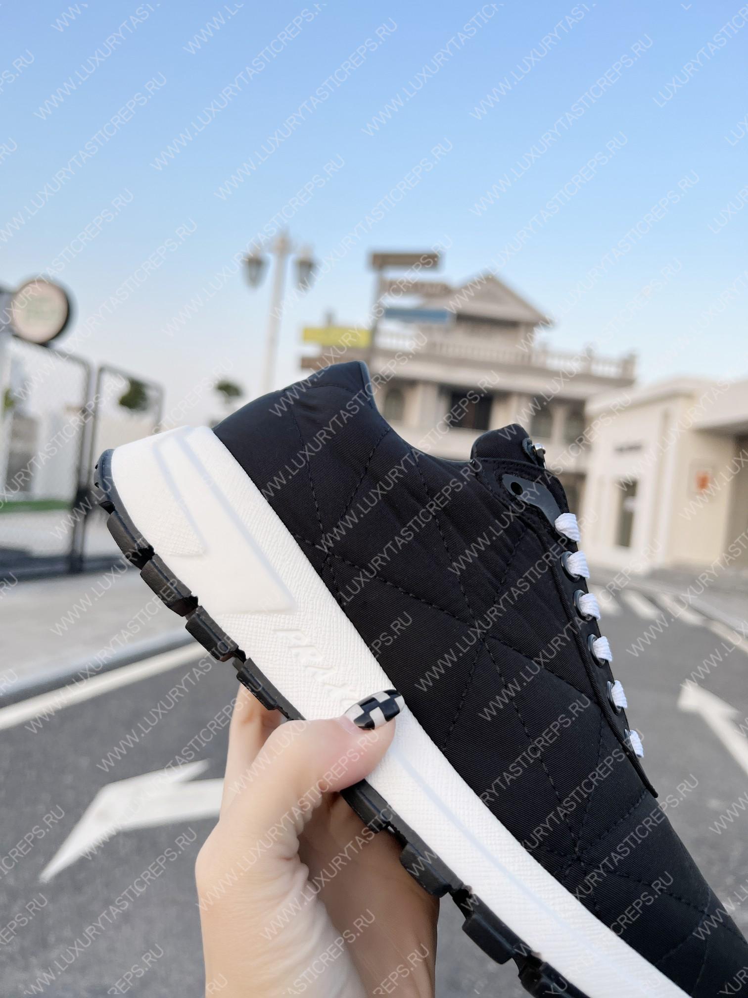 Pra*a quilted nylon sneakers black 2ee367