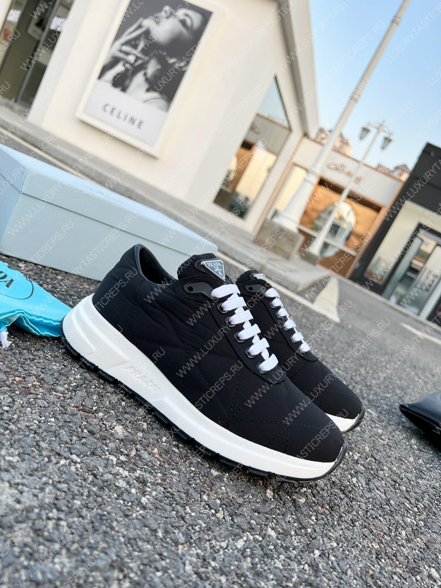 Pra*a quilted nylon sneakers black 2ee367