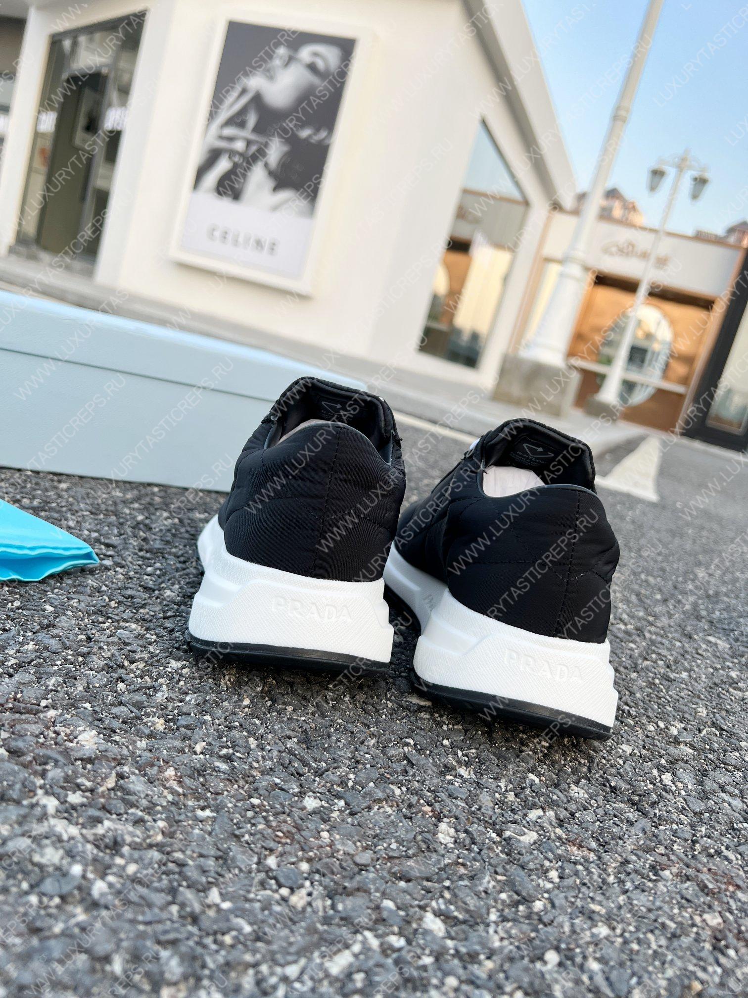 Pra*a quilted nylon sneakers black 2ee367