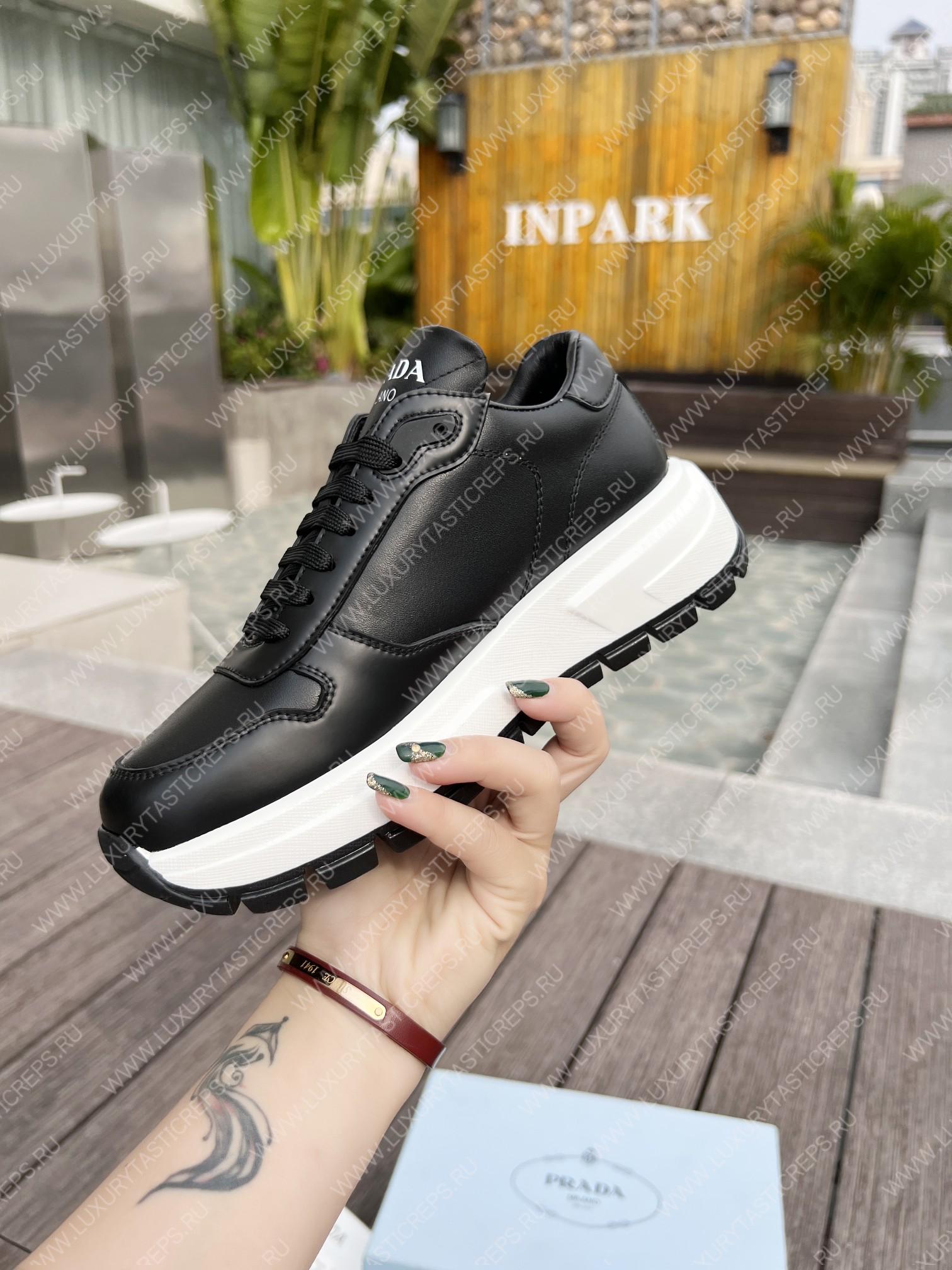 Pra*a leather sneakers black 1e804m