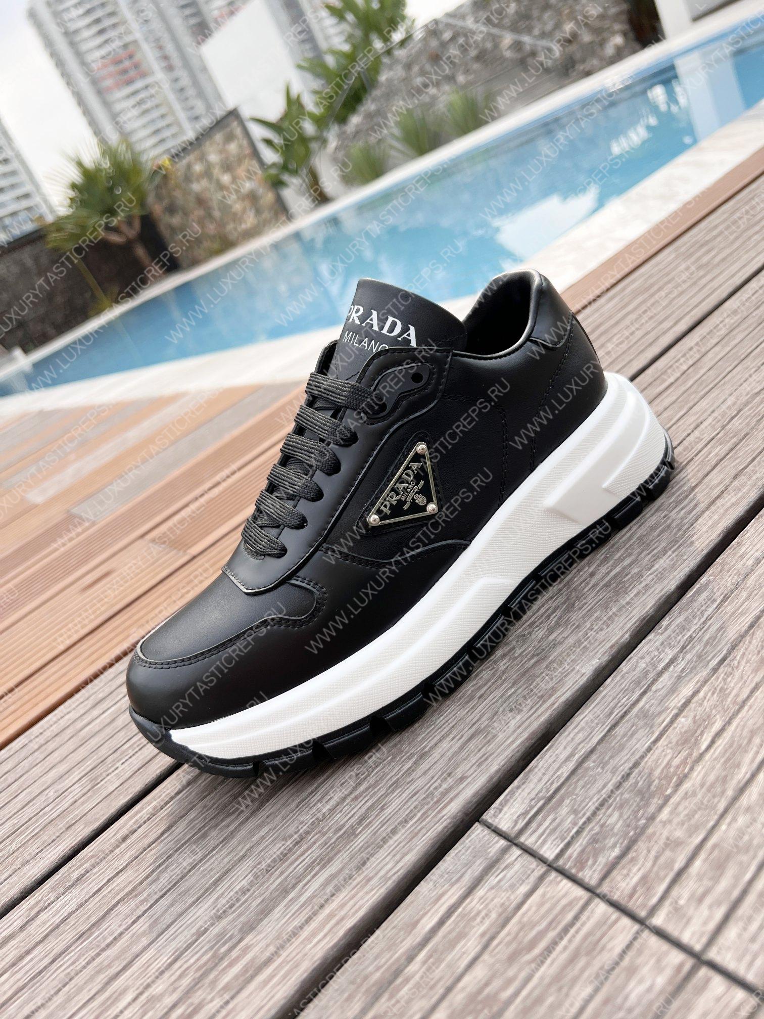 Pra*a leather sneakers black 1e804m