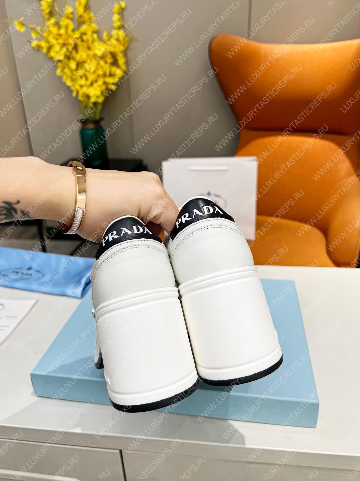 Pra*a downtown high heeled sneakers white 1e792m