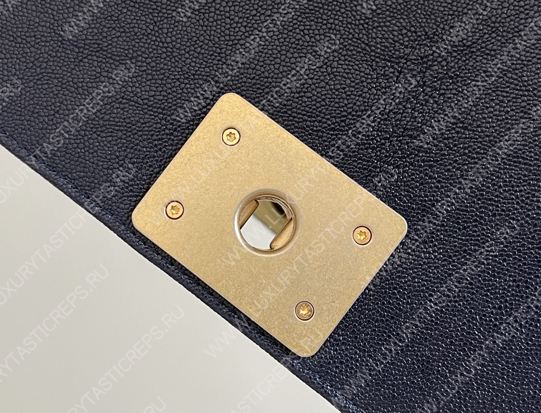 Ch*el boy handbag navy blue a67086