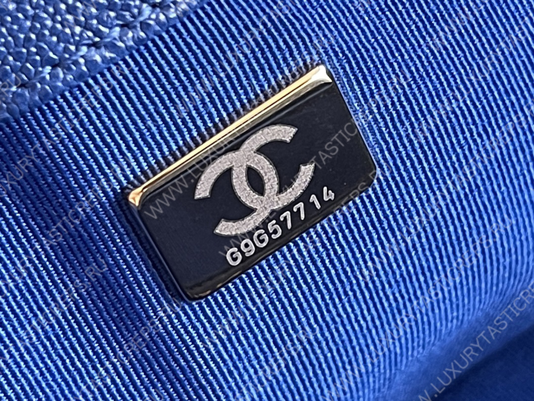 Ch*el boy handbag blue a67086